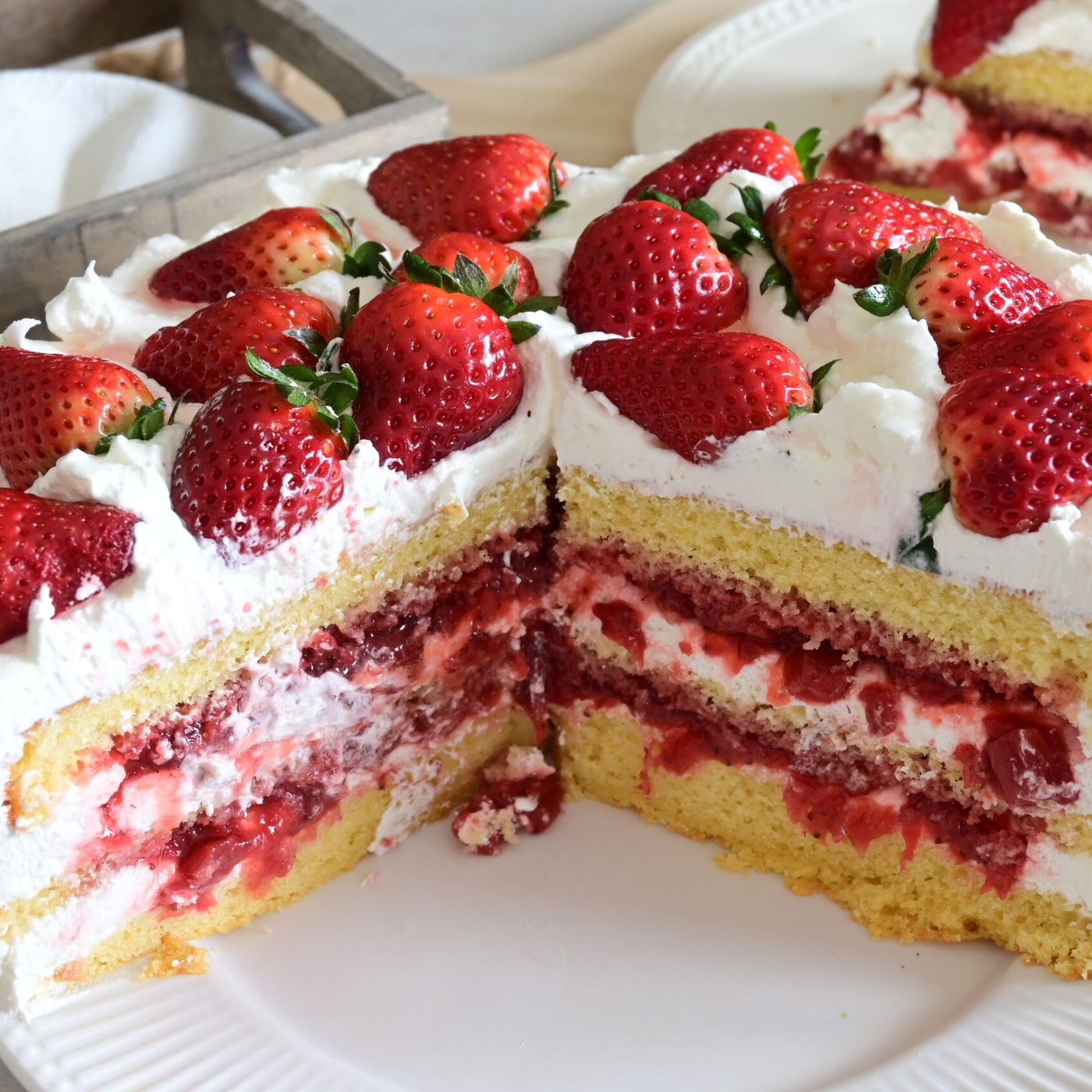 Torta alle Fragole con Panna