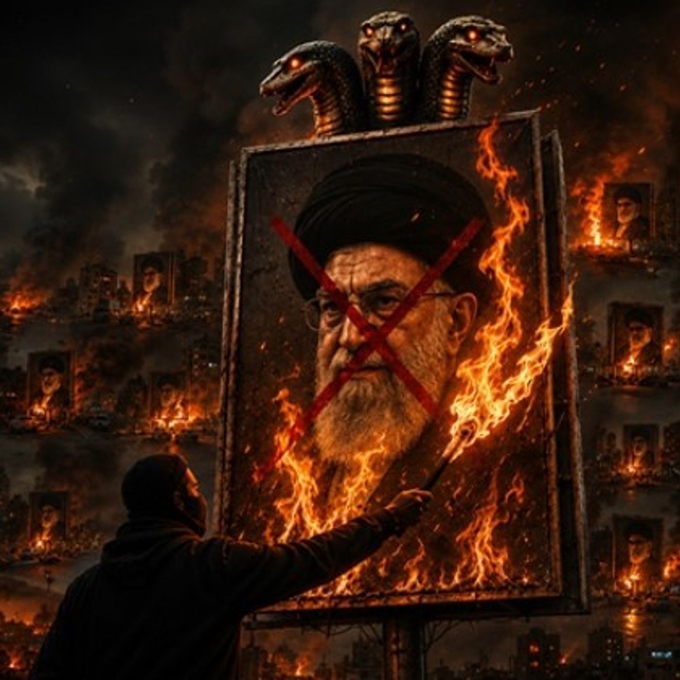 ۳۰ شعله بر پیکر ضحاک، بدرقه لاشه‌گردانی خامنه‌ای episode artwork