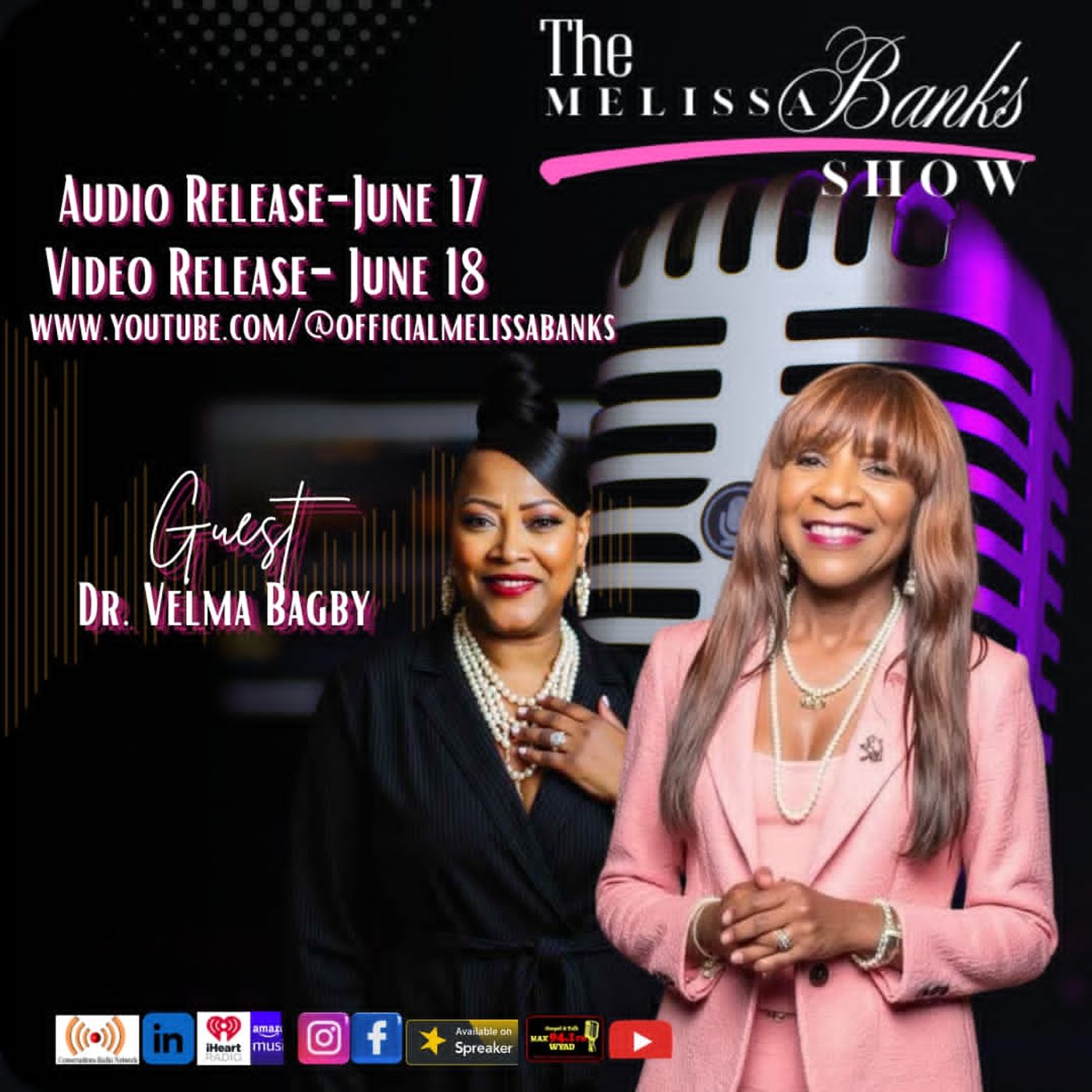 The Melissa Banks Show welcomes Dr. Velma Bagby ~ #womeninbusiness #femaleentrepreneurs