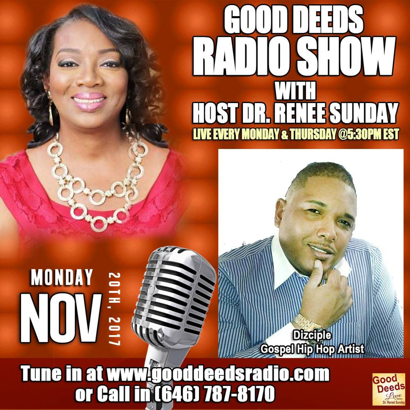 Dizciple Gospel Hip-Hop Artist shares on Good Deeds Radio Show episode artwork