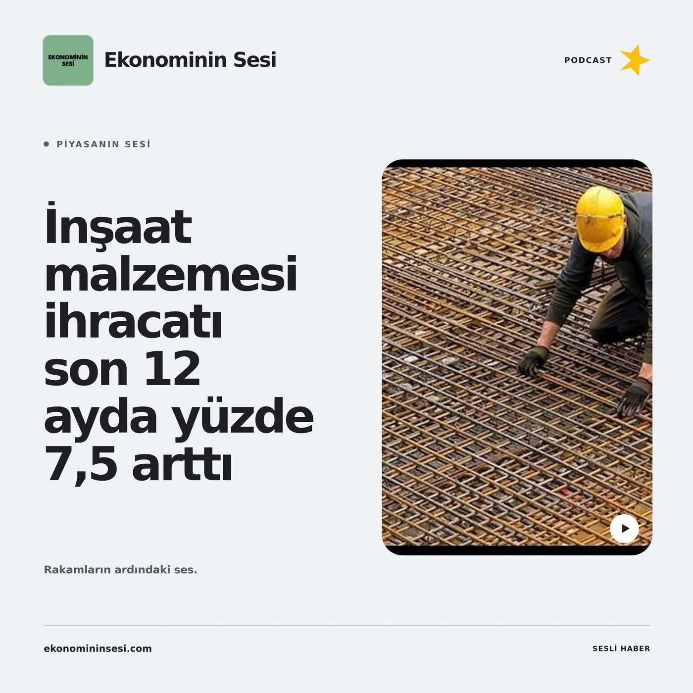İnşaat malzemesi ihracatı son 12 ayda yüzde 7,5 arttı