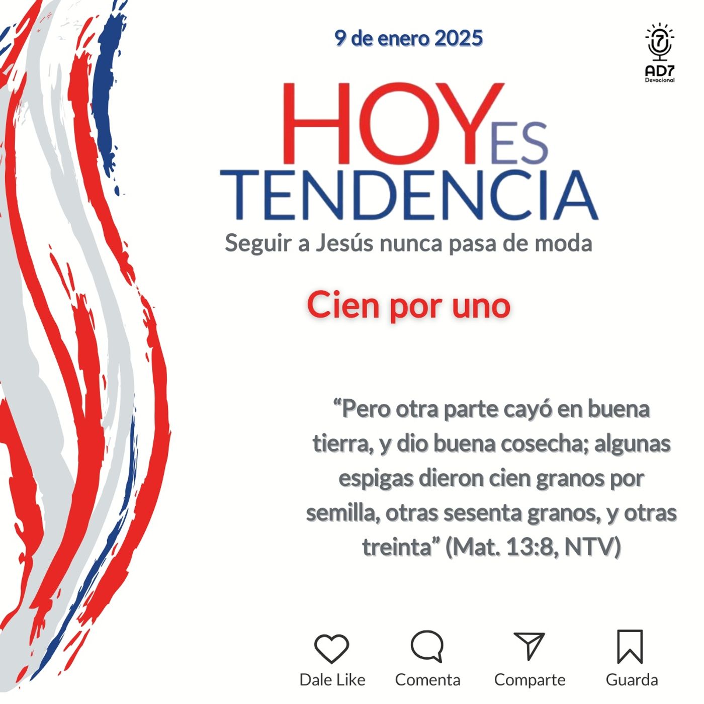 Cien por uno ~ Devocional de Jóvenes ~ 9 de enero 2025