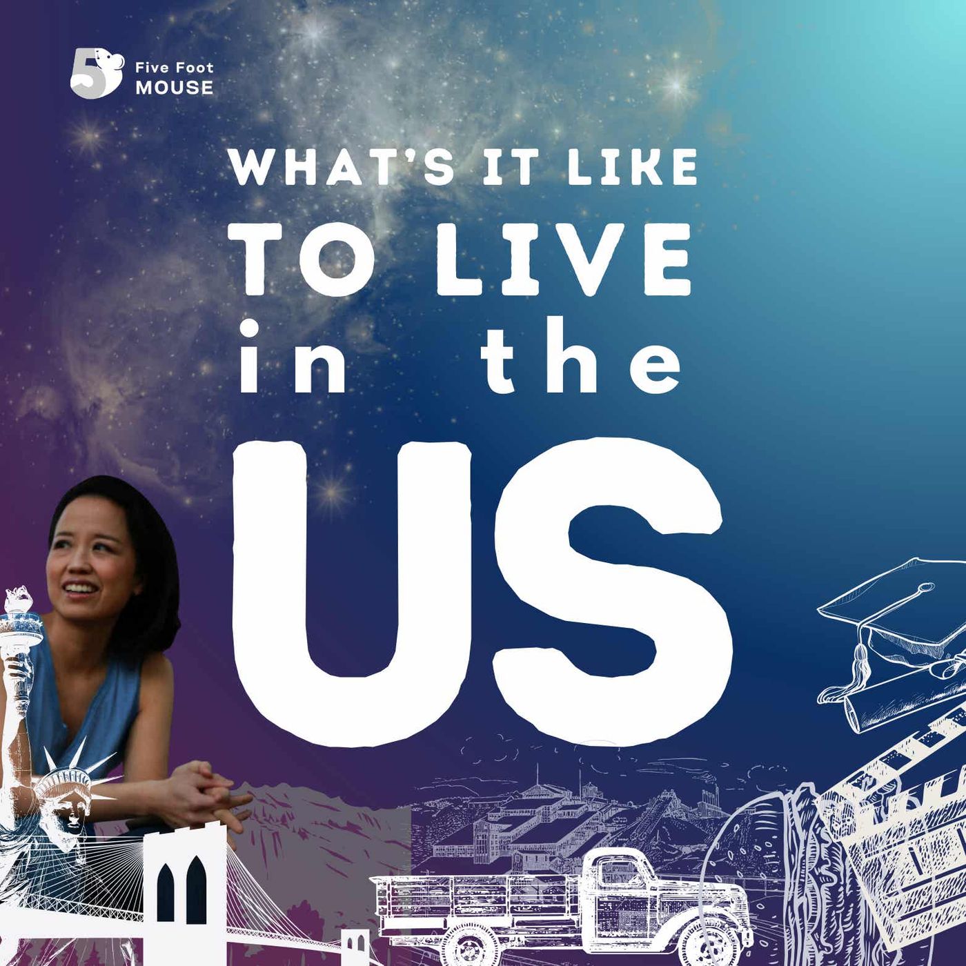 What's it like to live in the US podcast artwork