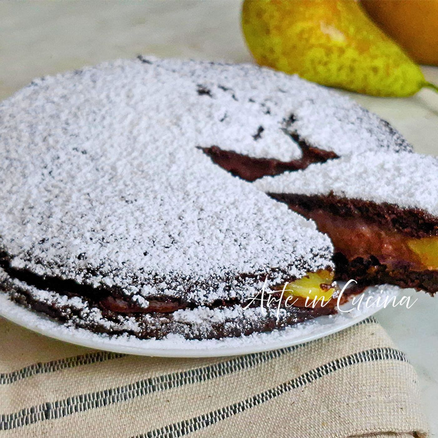 TORTA CREMA al CIOCCOLATO e PERE