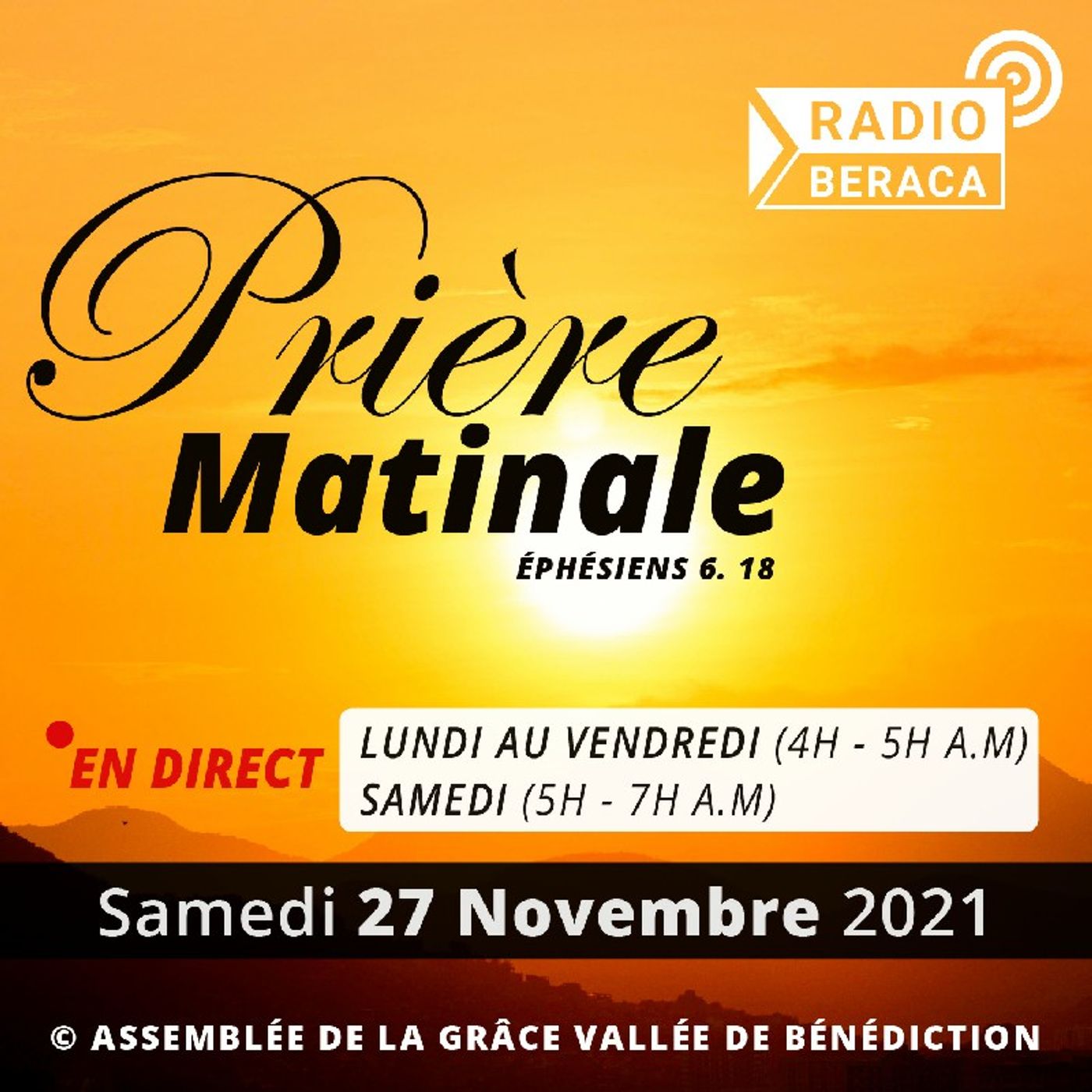 27/11/2021- Prière matinale episode artwork