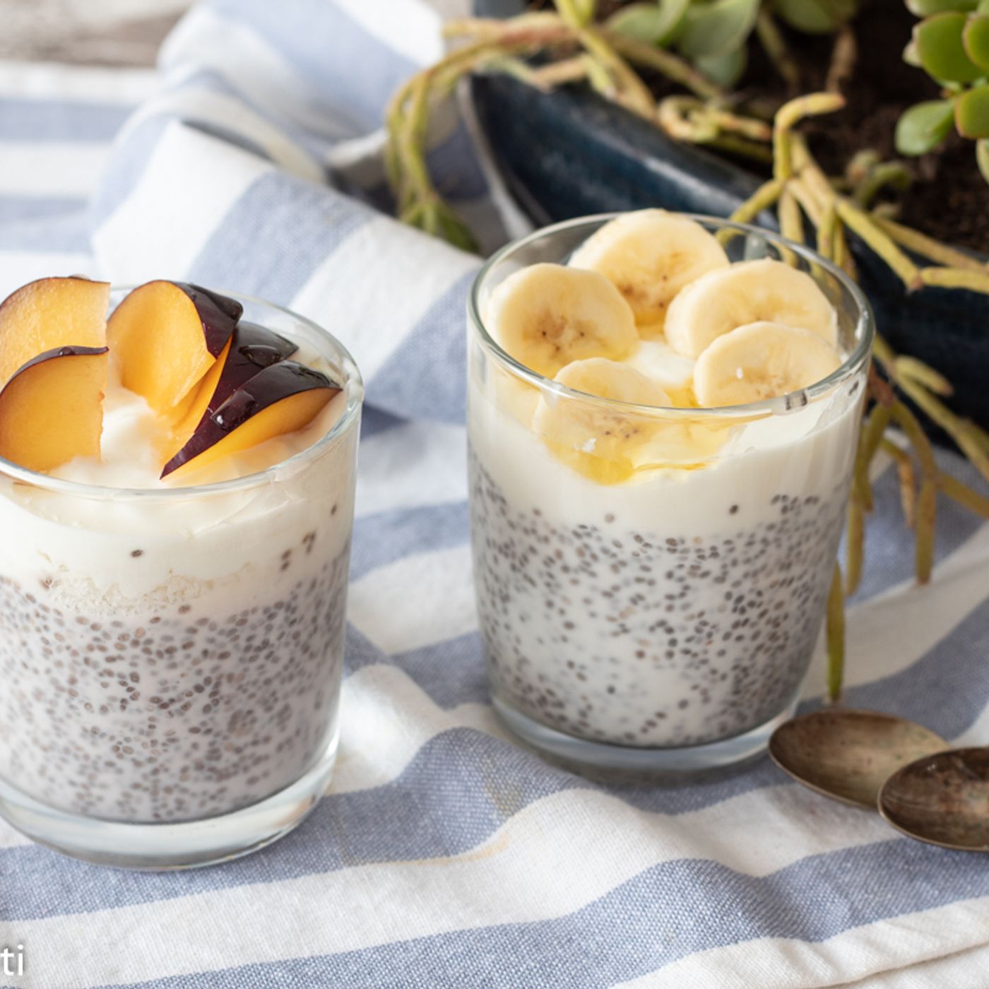 Chia pudding yogurt e frutta