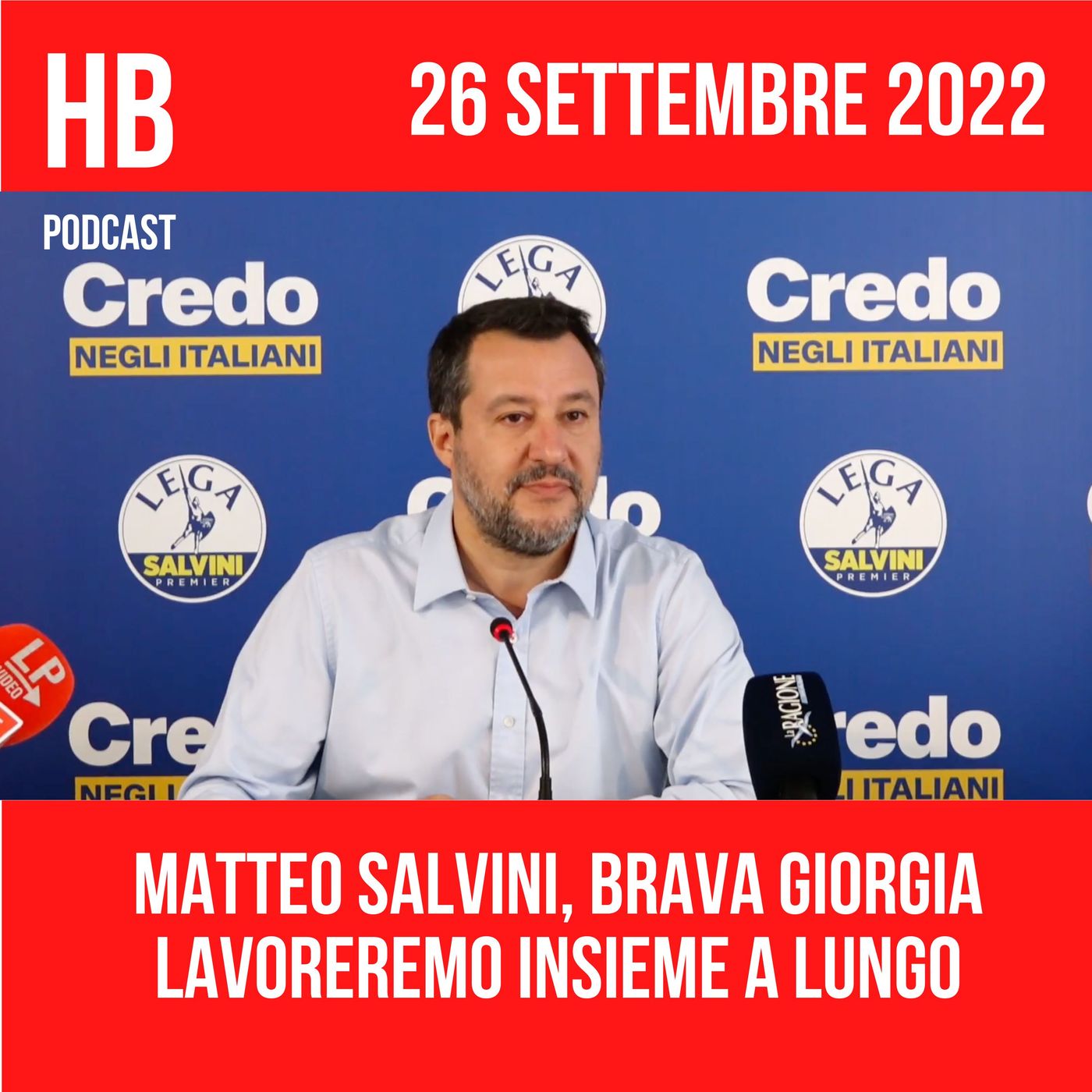 Matteo Salvini in conferenza stampa: Brava Giorgia, ora al lavoro insieme