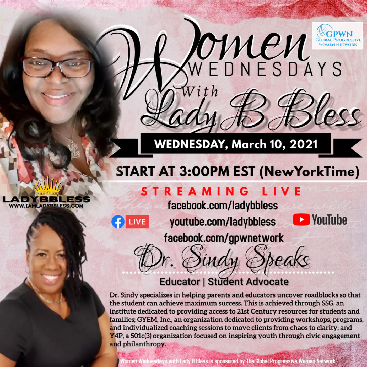 Women Wednesdays with Lady B Bless