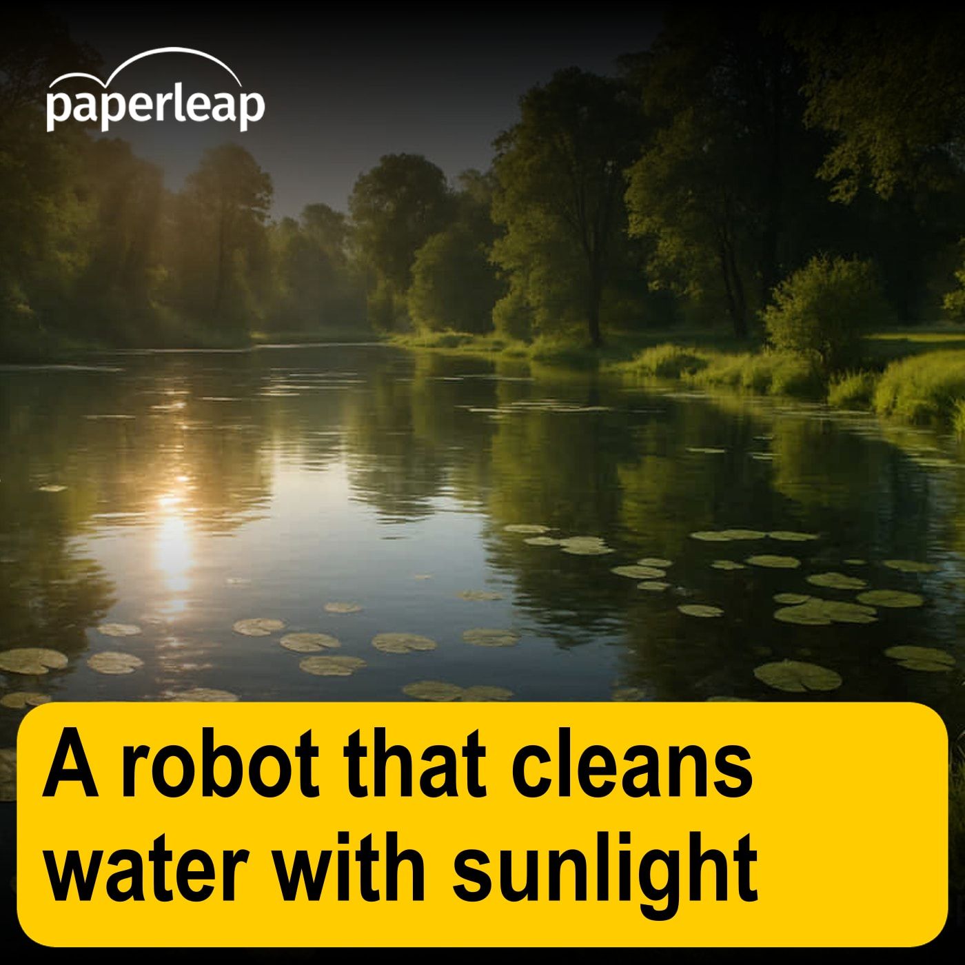 A robot that cleans water with sunlight