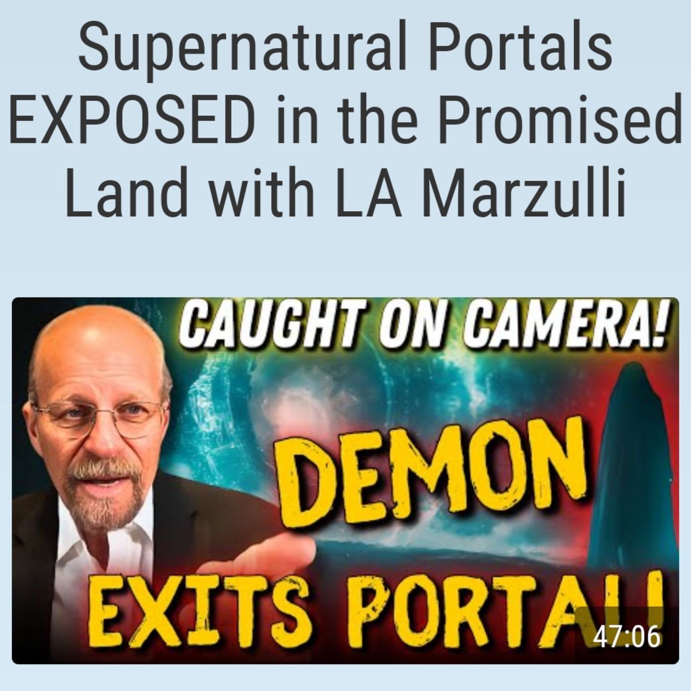 Supernatural Portals EXPOSED in the Promised Land with LA Marzulli episode artwork
