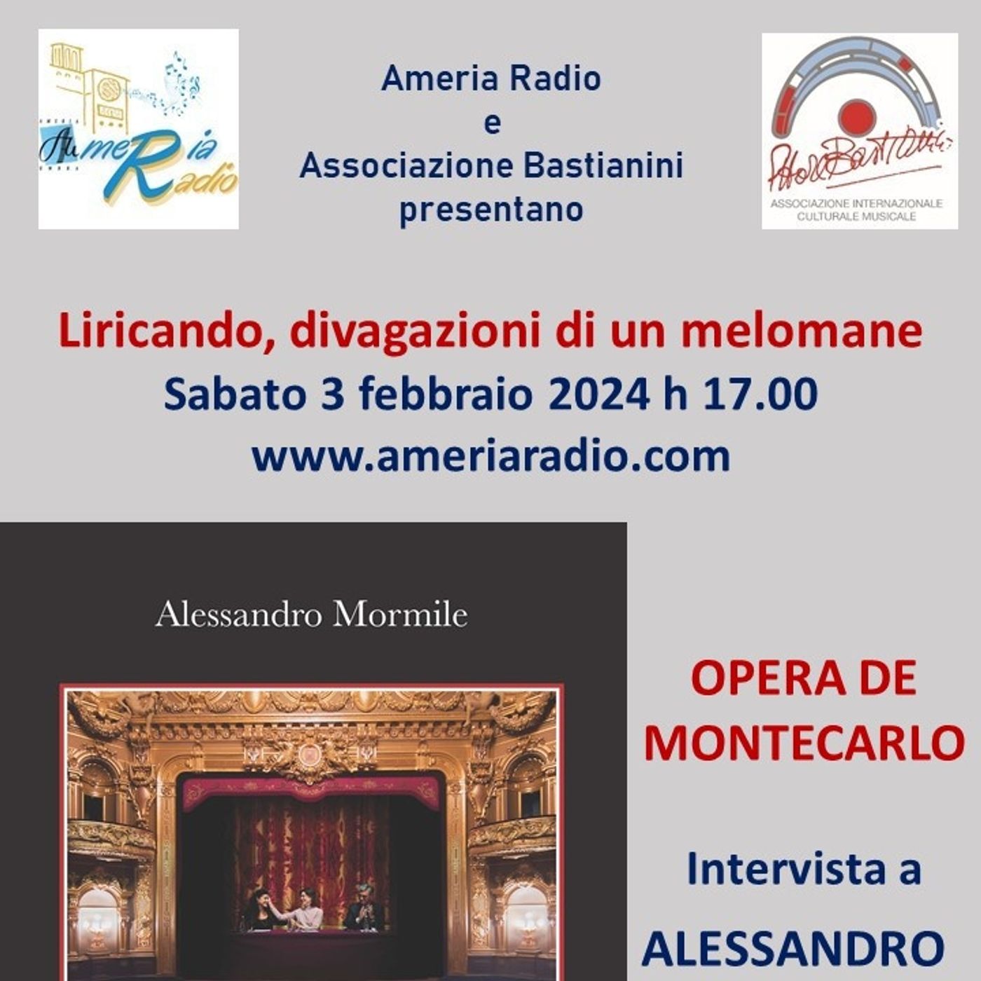 Liricando divagazioni di un melomane - Opera di Montecarlo intervista a Alessandro Mormile episode artwork