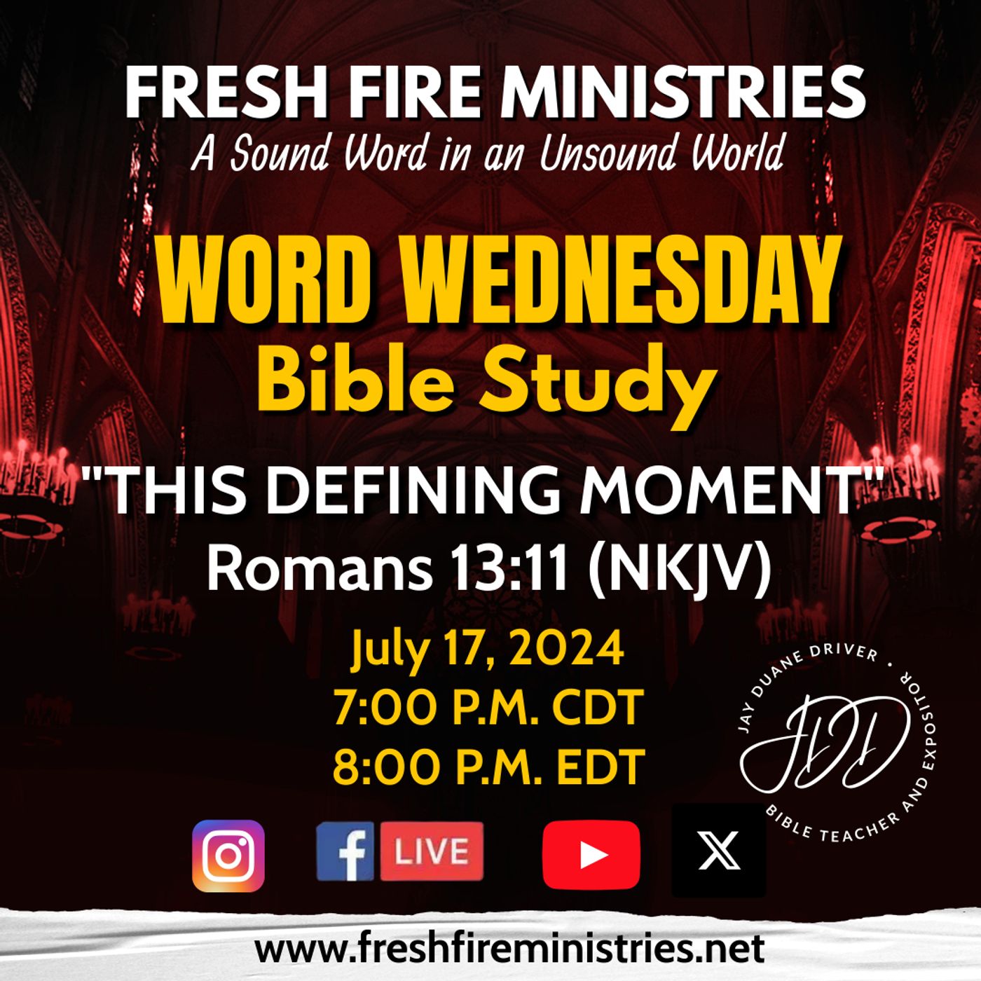Word Wednesday Bible Study "This Defining Moment" Romans 13:11 (NKJV) episode artwork