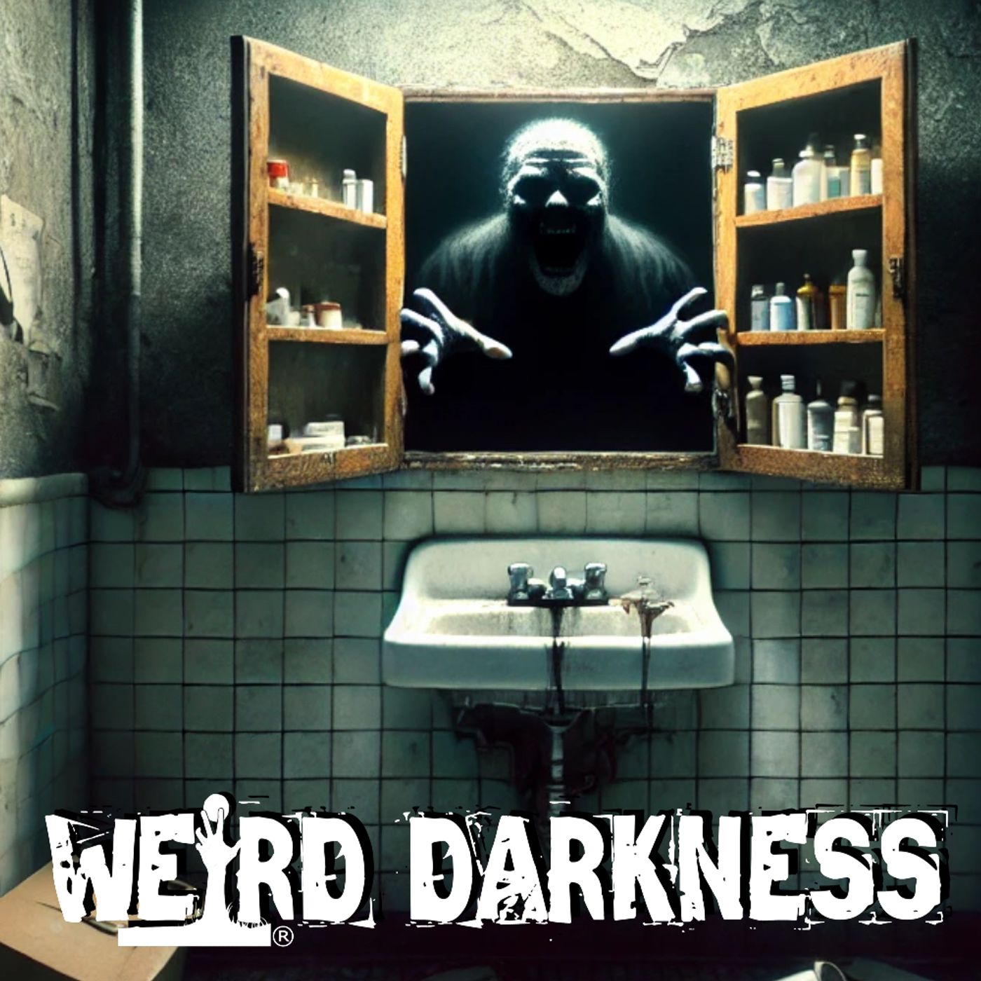 “THEY CAME THROUGH THE BATHROOM MIRROR” and More Terrifying True Horror Stories! #WeirdDarkness - podcast episode cover