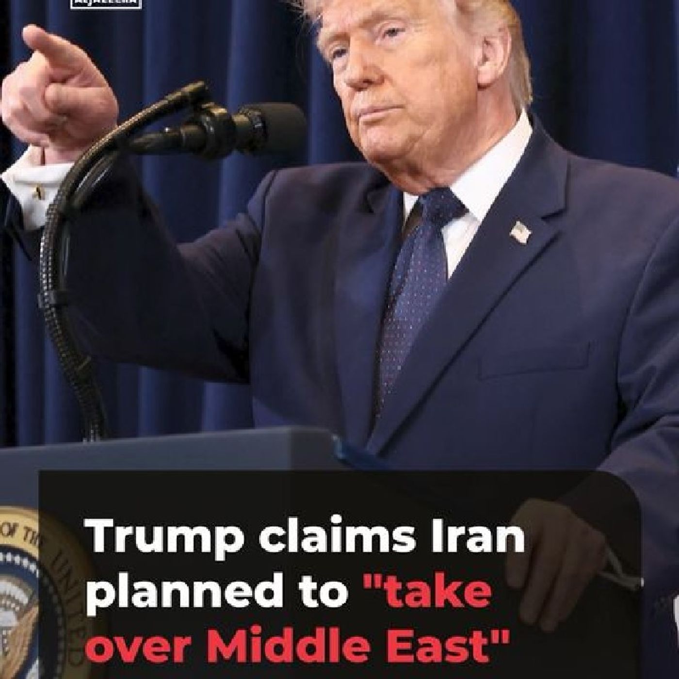 US President Donald Trump cites “information and belief” for his claim that Iran would have taken over the Middle East without US interventi episode artwork