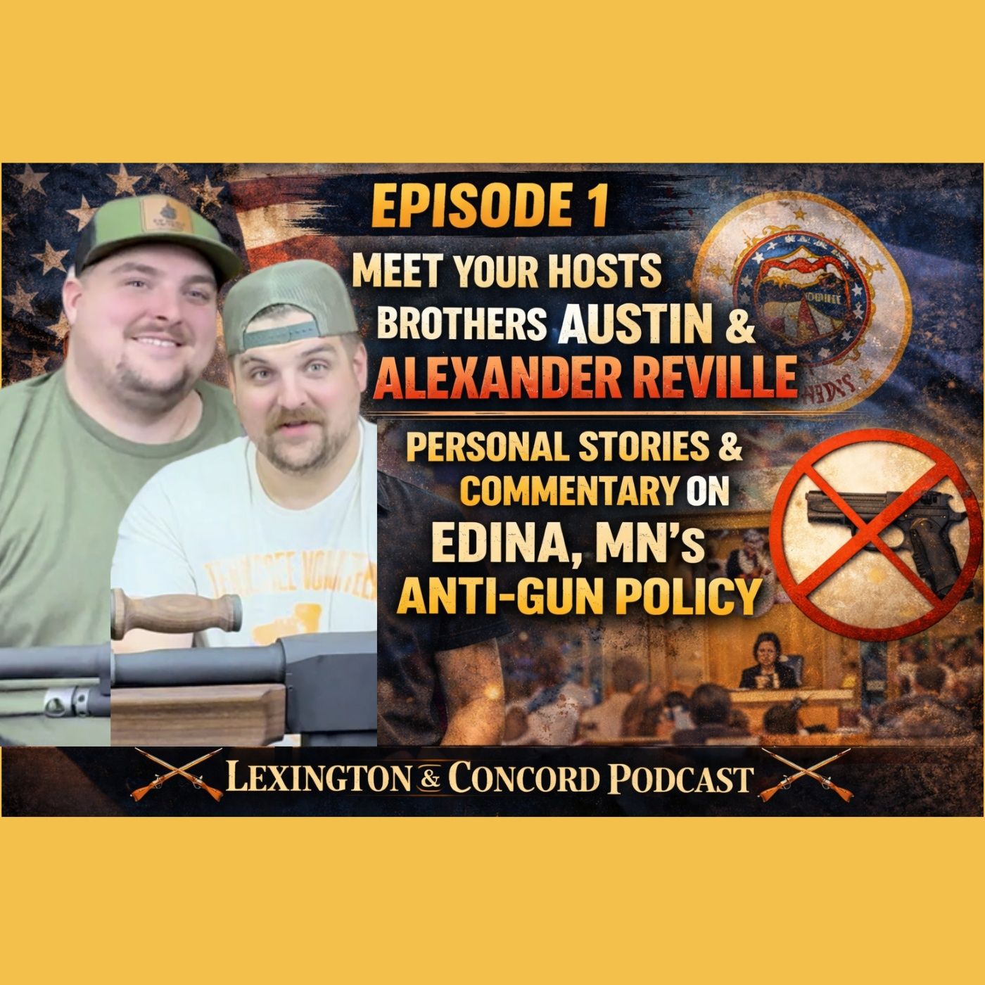 Episode 1 — Meet the Reville Brothers | Personal Stories & the Edina Gun Ban Debate episode artwork