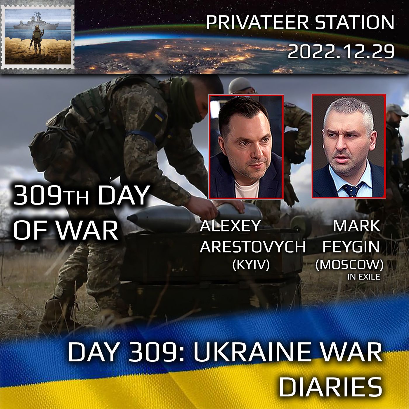 cover of episode War Day 309: Ukraine War Chronicles with Alexey Arestovych & Mark Feygin