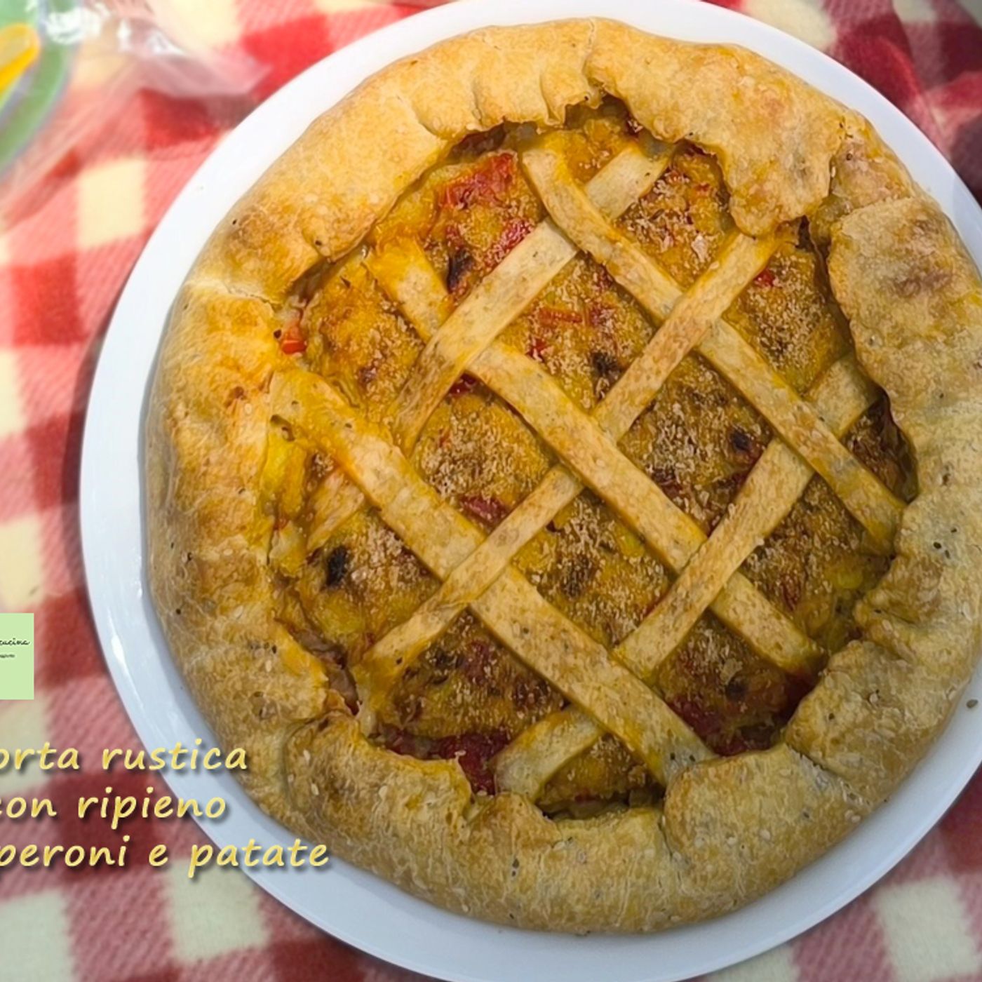 Torta rustica vegana con ripieno di peperoni e patate episode artwork