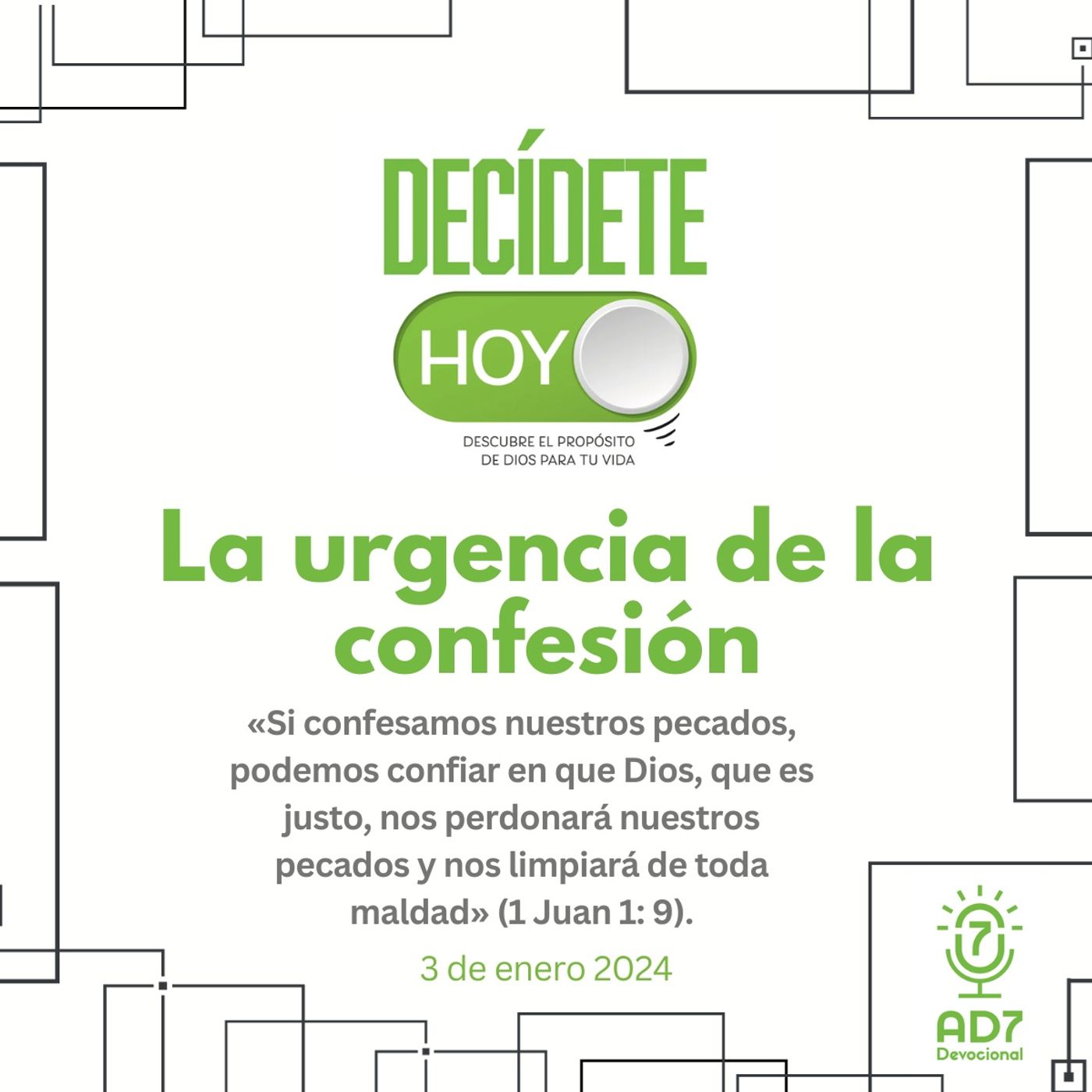 La urgencia de la confesión | Devocional de Jóvenes | 3 de enero 2024