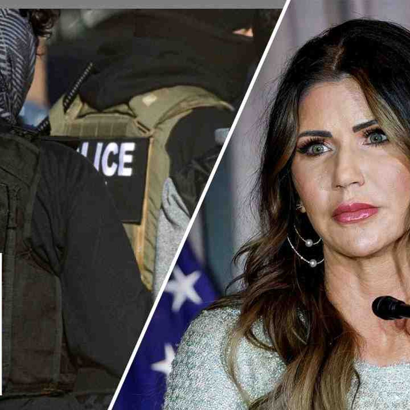 Secretary Noem holds press briefing on LA riots episode artwork