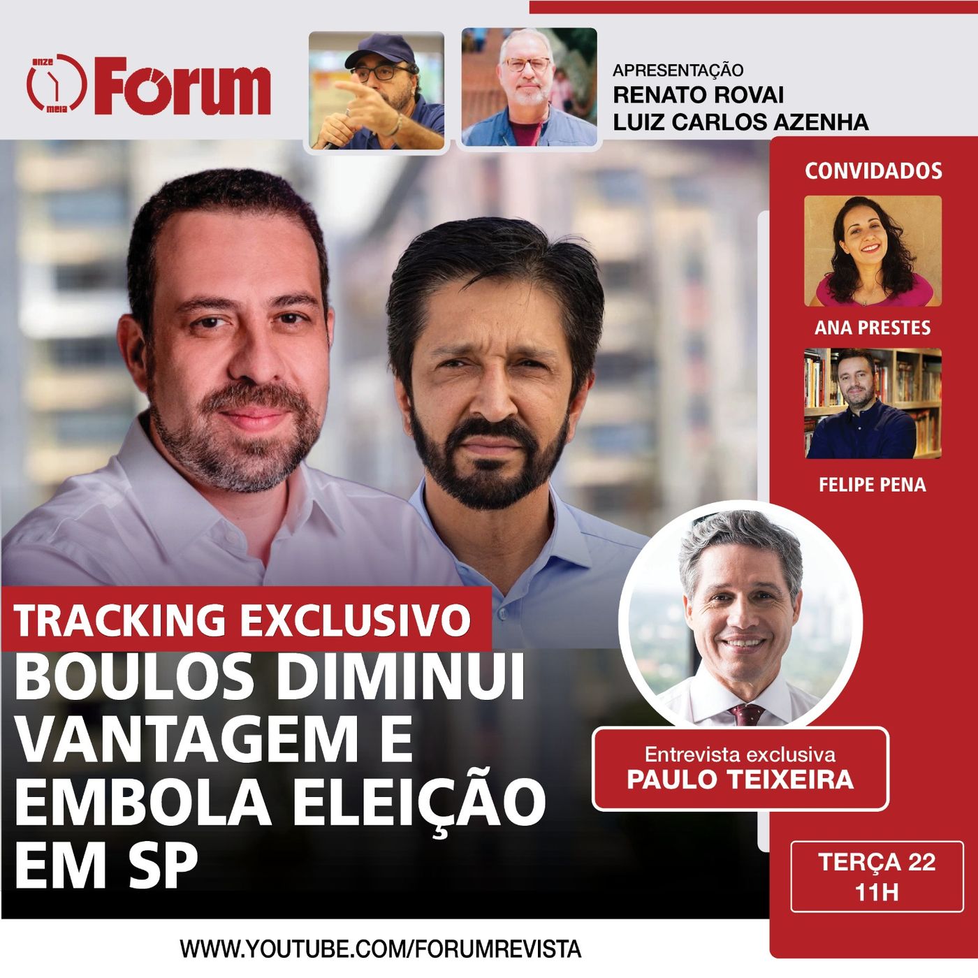 Tracking exclusivo: Boulos diminui vantagem e embola eleição em SP | 22.10.24 episode artwork