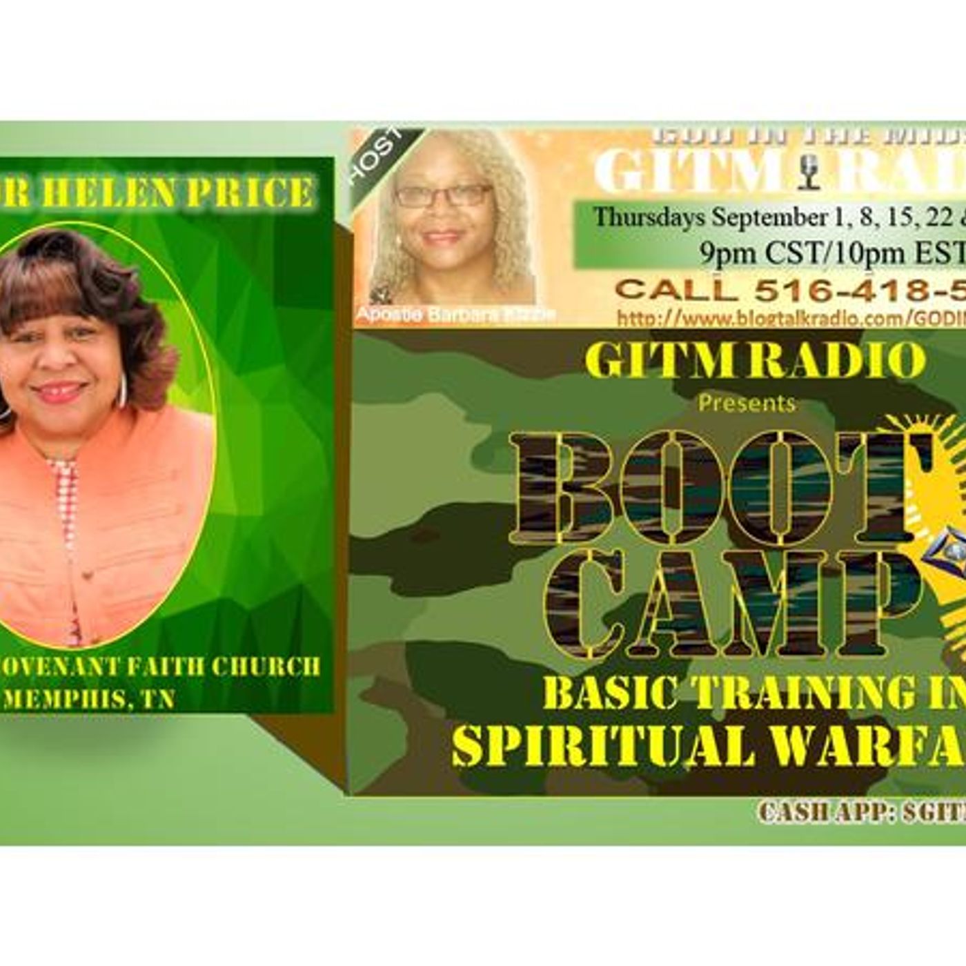 9.1.2022 GITM RADIO #1 Spiritual Warfare Boot Camp: Pastor Helen Price episode artwork