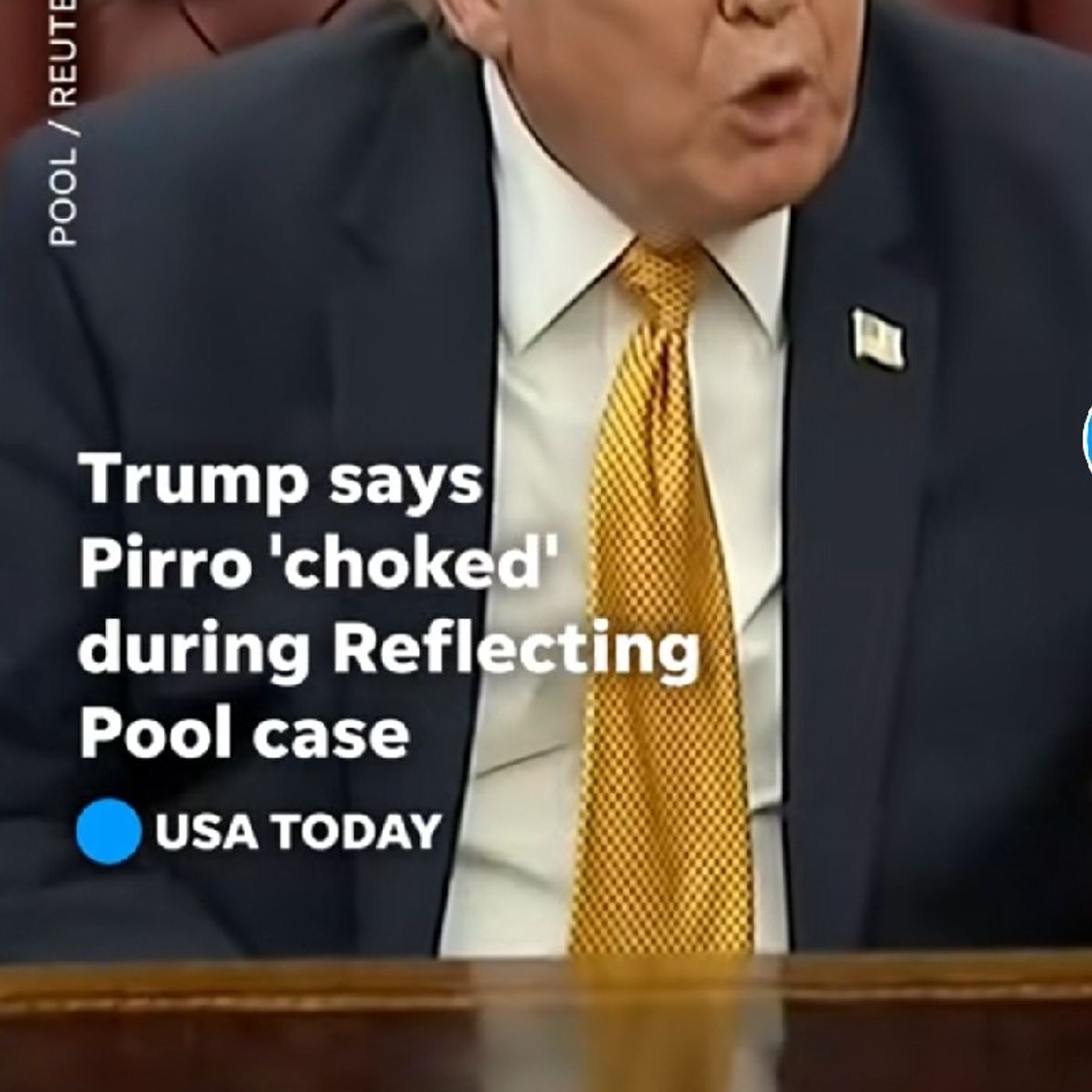 President Trump said Jeanine Pirro "folded like an umbrella" after the episode artwork