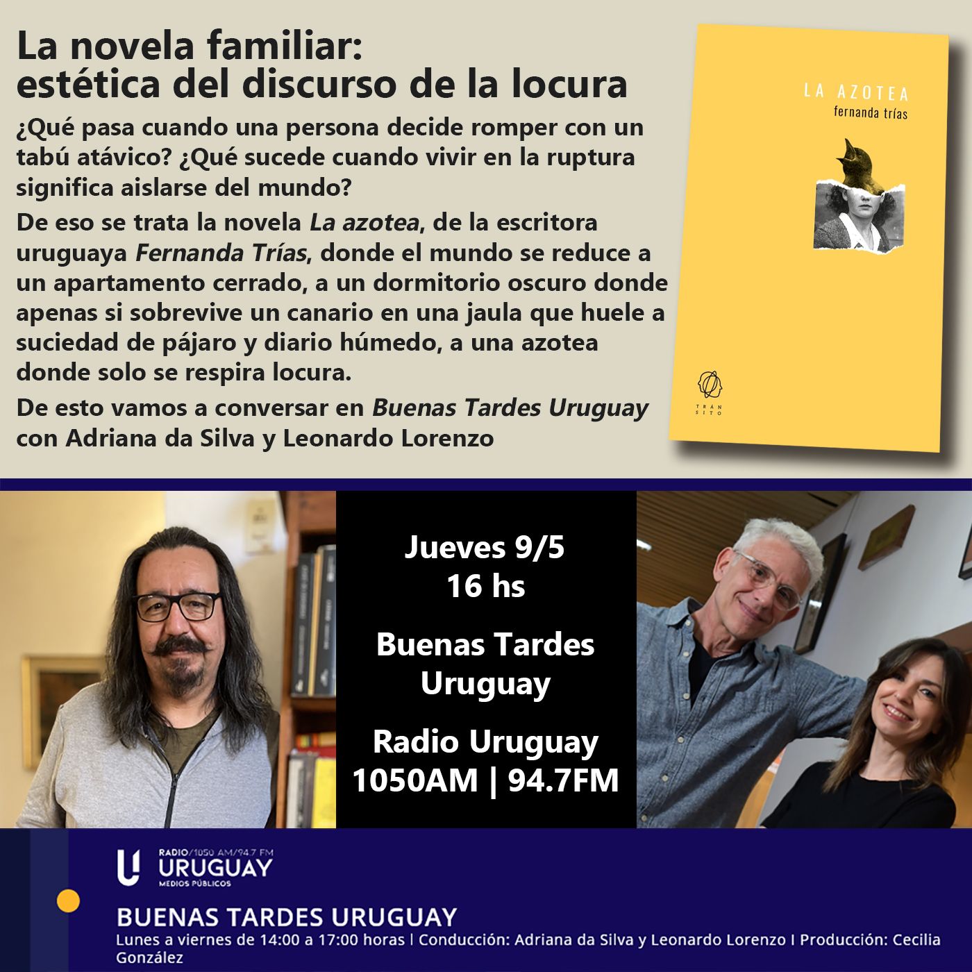 Buenas Tardes Uruguay | La azotea | Fernanda Trías | 09-05-24 episode artwork