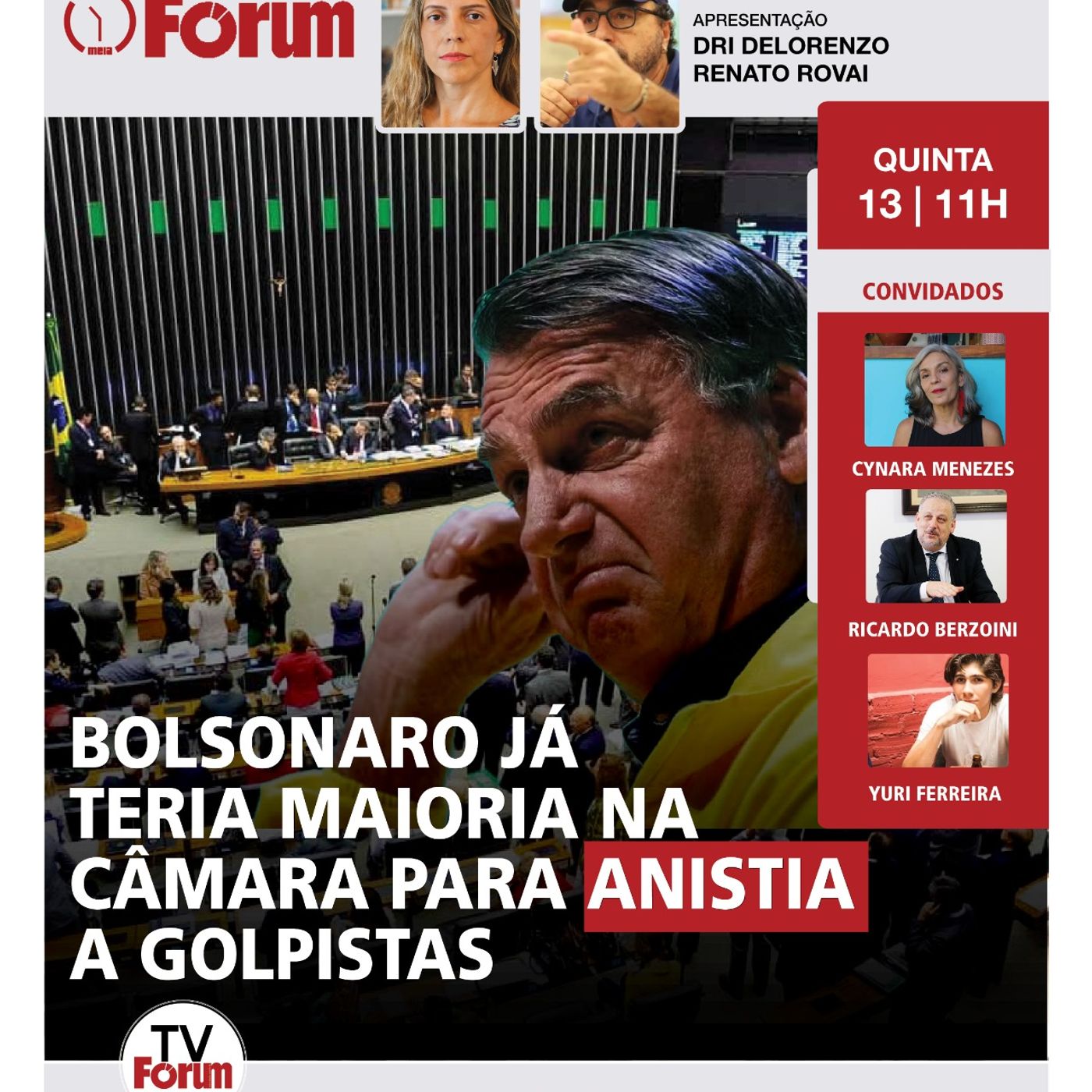 Bolsonaro caça votos para anistia | Gleisi atacada | Lula lança consignado pra CLT | 13.03.25 episode artwork