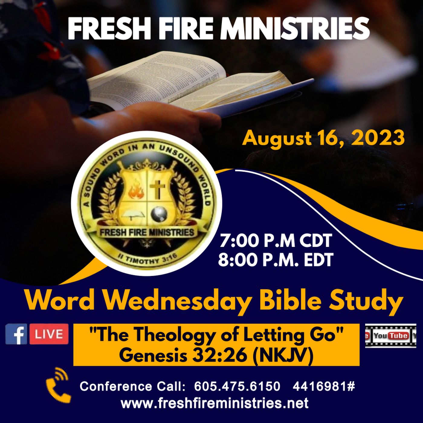 Word Wednesday Bible Study "The Theology of Letting Go" Genesis 32:26 (NKJV) episode artwork
