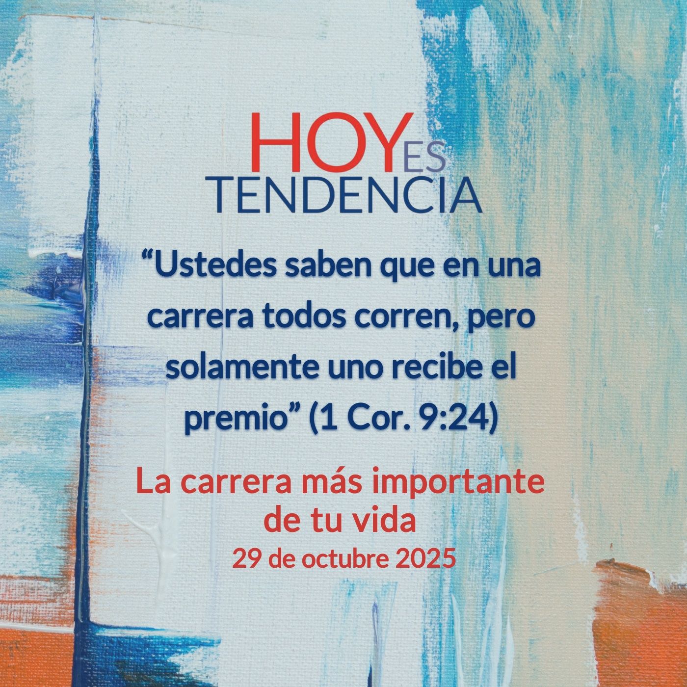 La carrera más importante de tu vida  ~ Devocional de Jóvenes ~ 29 de octubre 2025