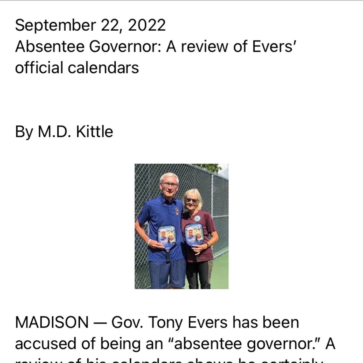 The Governor: A review of Evers’ official calendars episode artwork