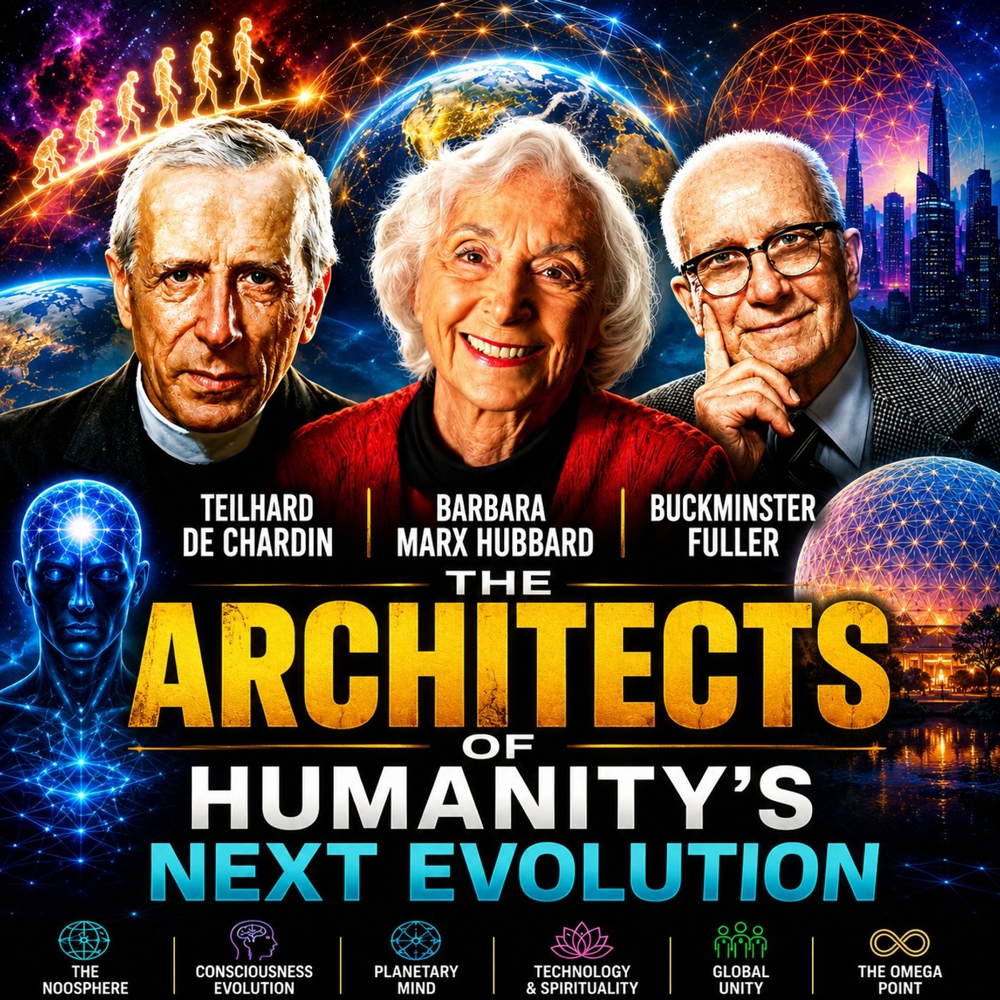 Externalization of the Hierarchy| Buckmister Fuller, Barbara Marx Hubbard, Teilhard De Chardin and the New Age episode artwork