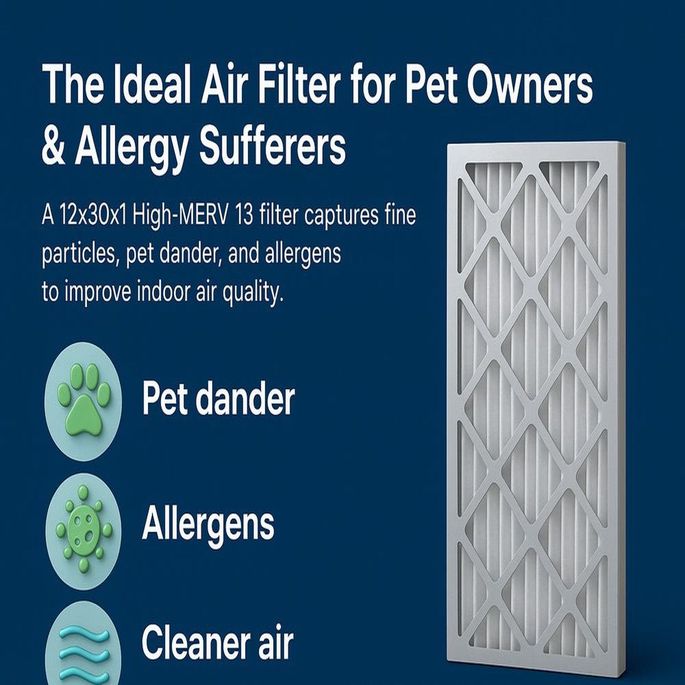 Why a 12x30x1 High-MERV13 Air Filter Is the Best Choice for Pet Owners and People with Allergies Who Want Fresher, Cleaner Indoor Air