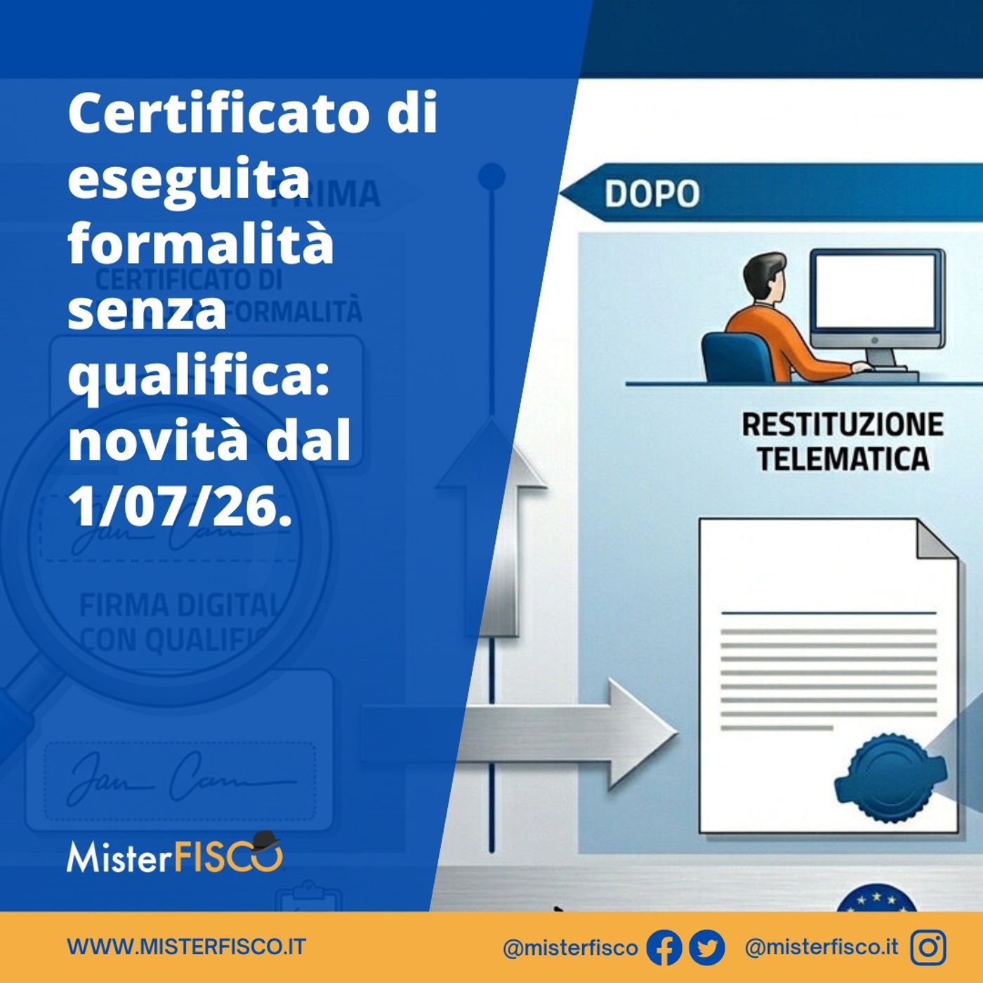 Certificato di eseguita formalità senza qualifica: novità dal 1/07/26 episode artwork