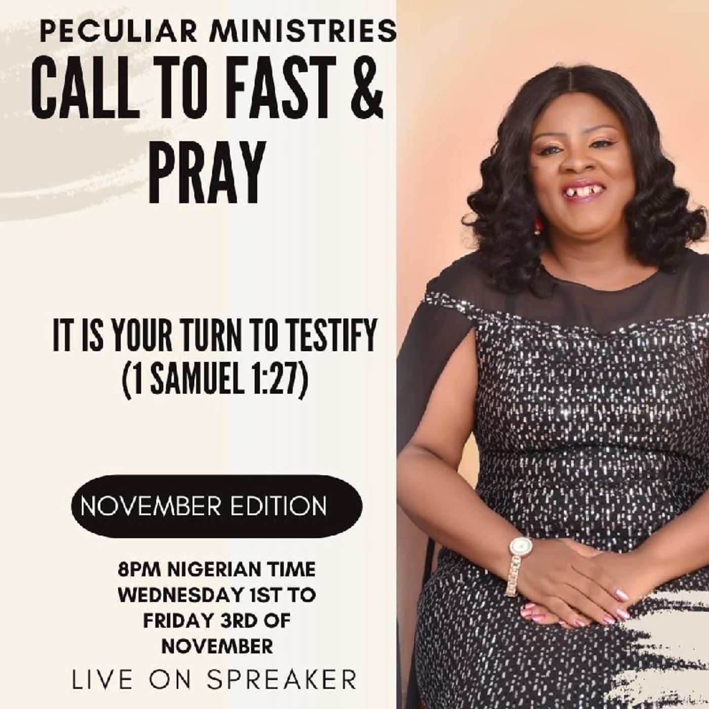 Day 1 - Call to Fast & Pray / November 1st 2023 episode artwork