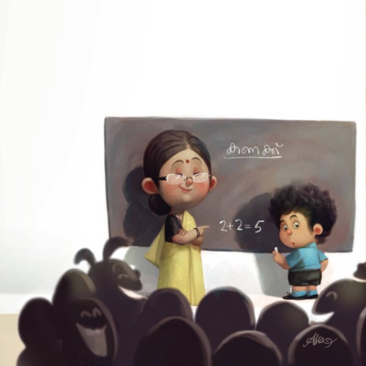 കണക്ക് ക്ലാസിലെ മണ്ടന്‍  | Malayalam Kids Stories