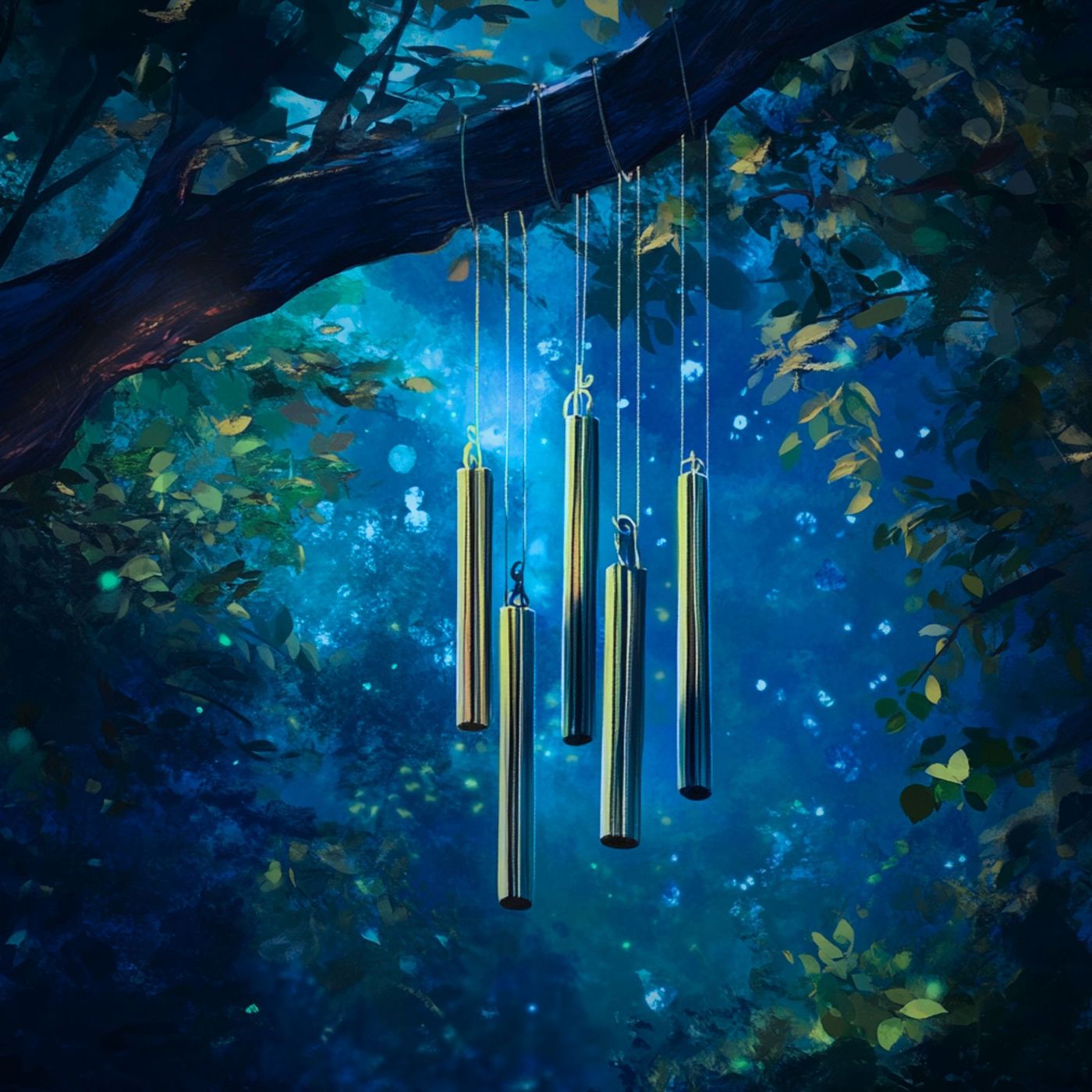 Wind Chimes and Leaves | Peaceful Ambience for Sleep