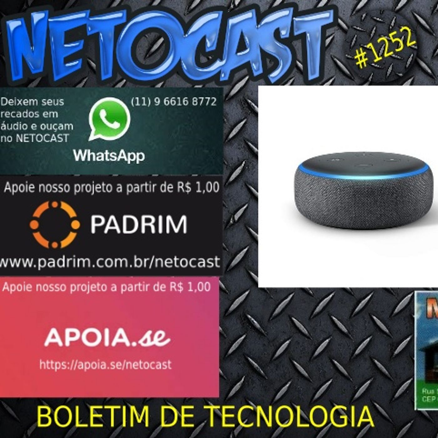 NETOCAST 1252 DE 06/02/2020 - Mãe de garotinha chamada Alexa diz que a Amazon destruiu a vida da filha