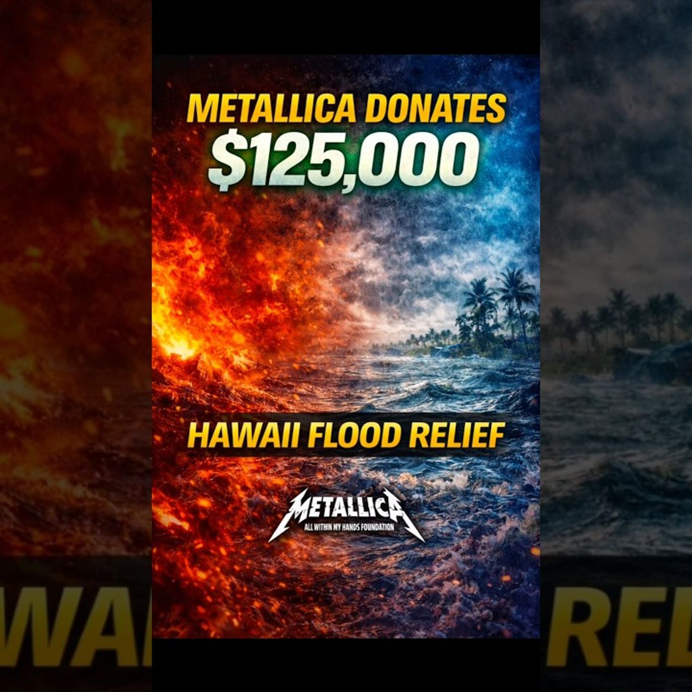 Metallica’s All Within My Hands foundation pledges $125,000 to Hawaii flood aid episode artwork