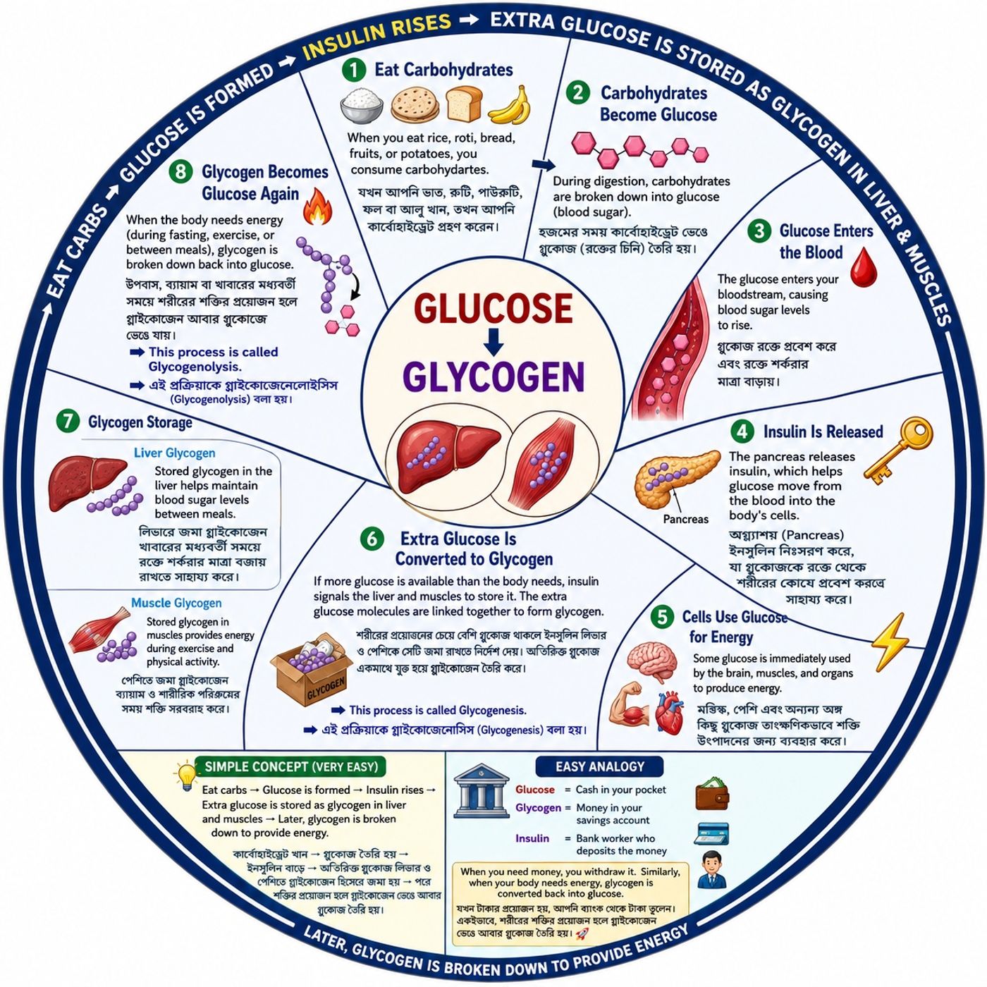 EP-273|🔥 The Incredible Journey: Glucose → Glycogen → Energy! | গ্লুকোজ থেকে শক্তির অবিশ্বাস্য যাত্রা! 🚀💪🧠 episode artwork