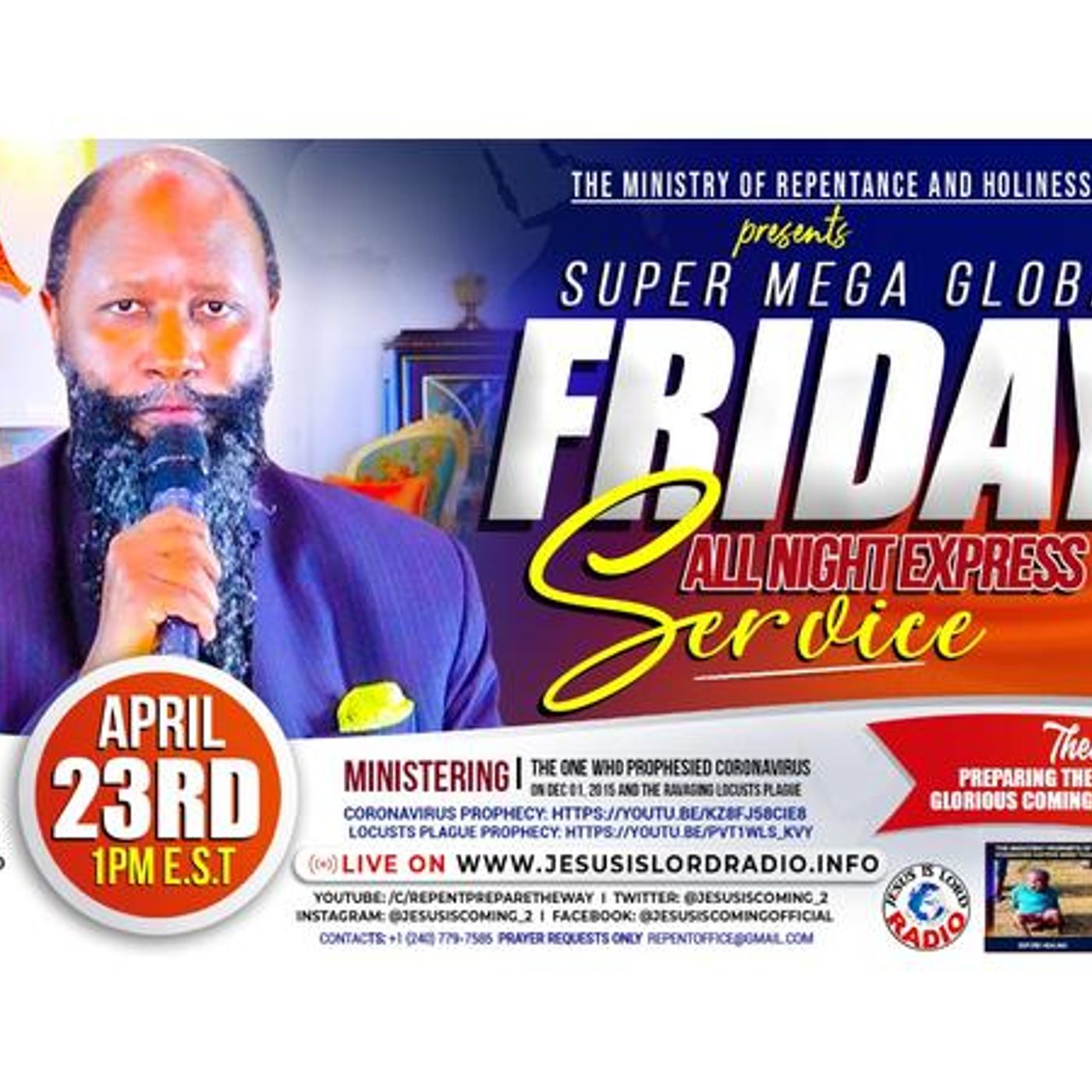 Global Friday Revival Service | April 23, 2021 LIVE, TWO WITNESSES OF REVELATION