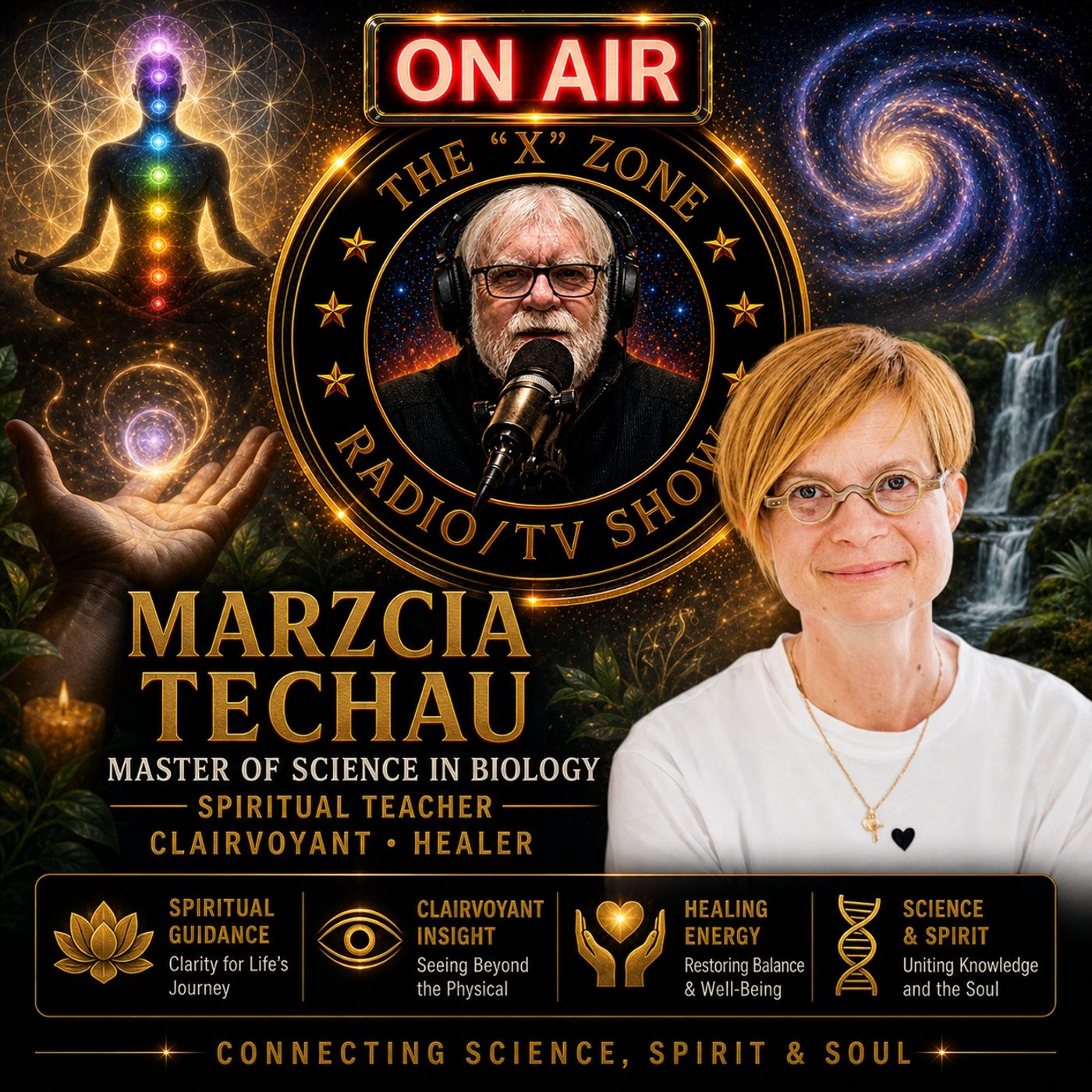 Rob McConnell Interviews - MARZCIA TECHAU -  Master of Science in Biology, Spiritual Teacher, Clairvoyant, Healer