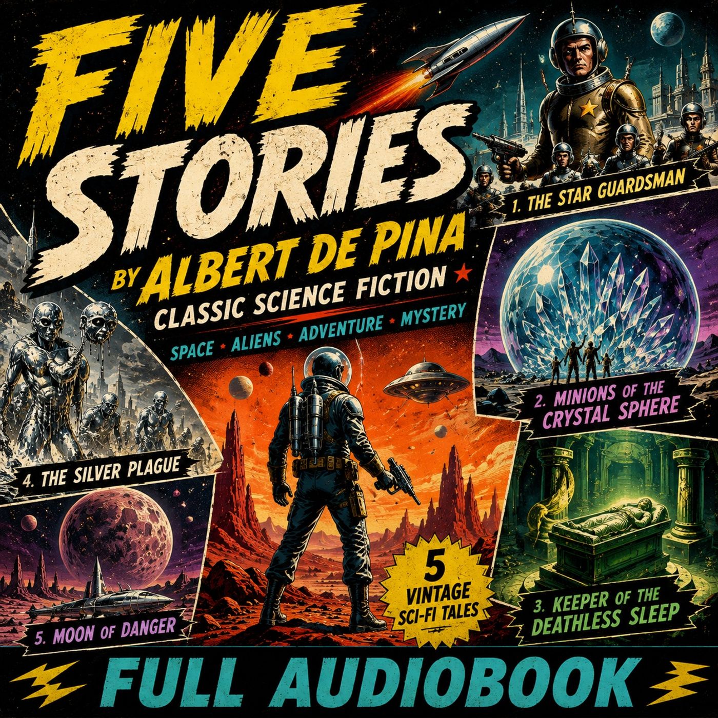 Five Stories by Albert De Pina | Classic Science Fiction, Space Adventure & Alien Worlds | Full Audiobook Part 1