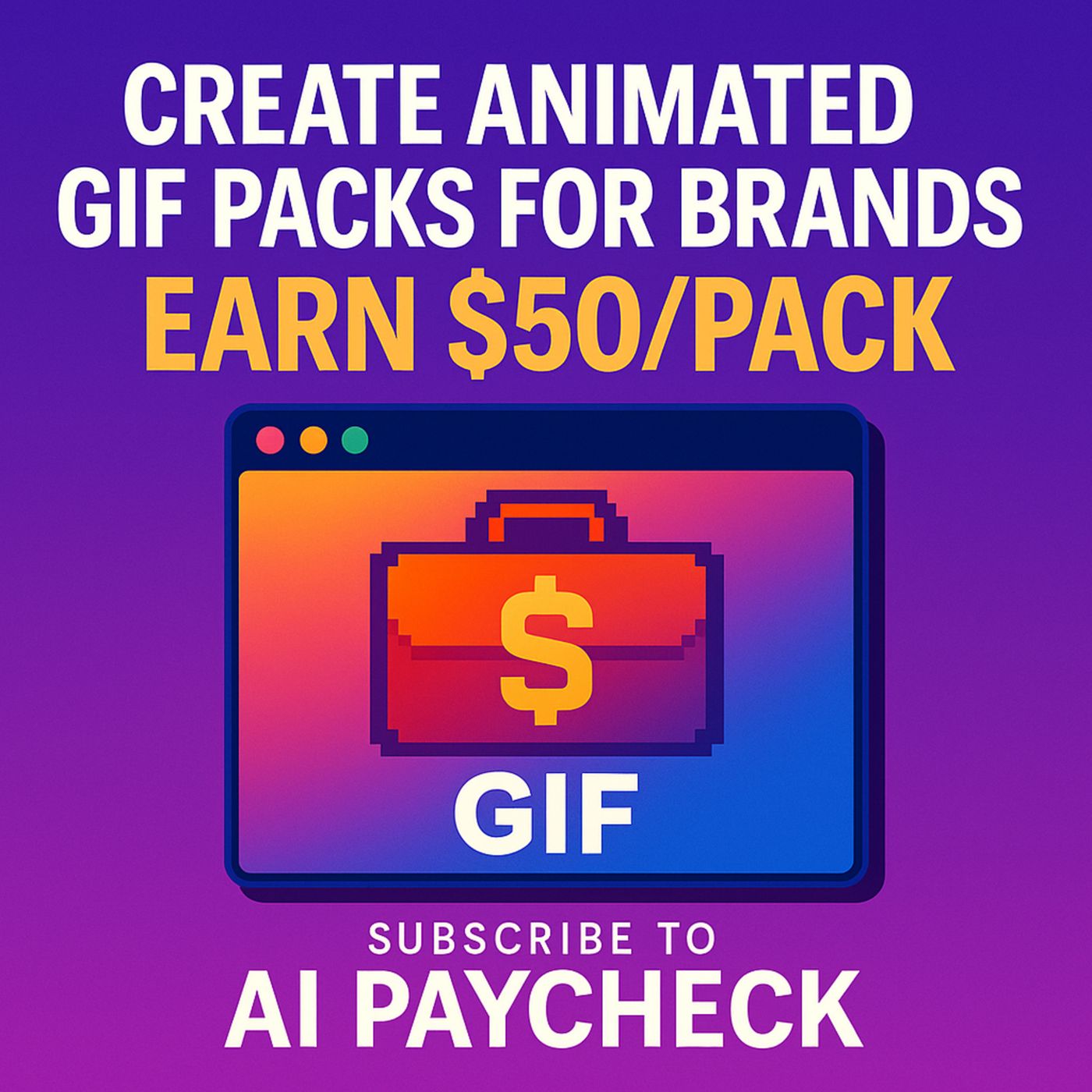 Runway ML Side Hustle: Create Animated GIF Packs for Brands & Earn $50/Pack in Passive Income