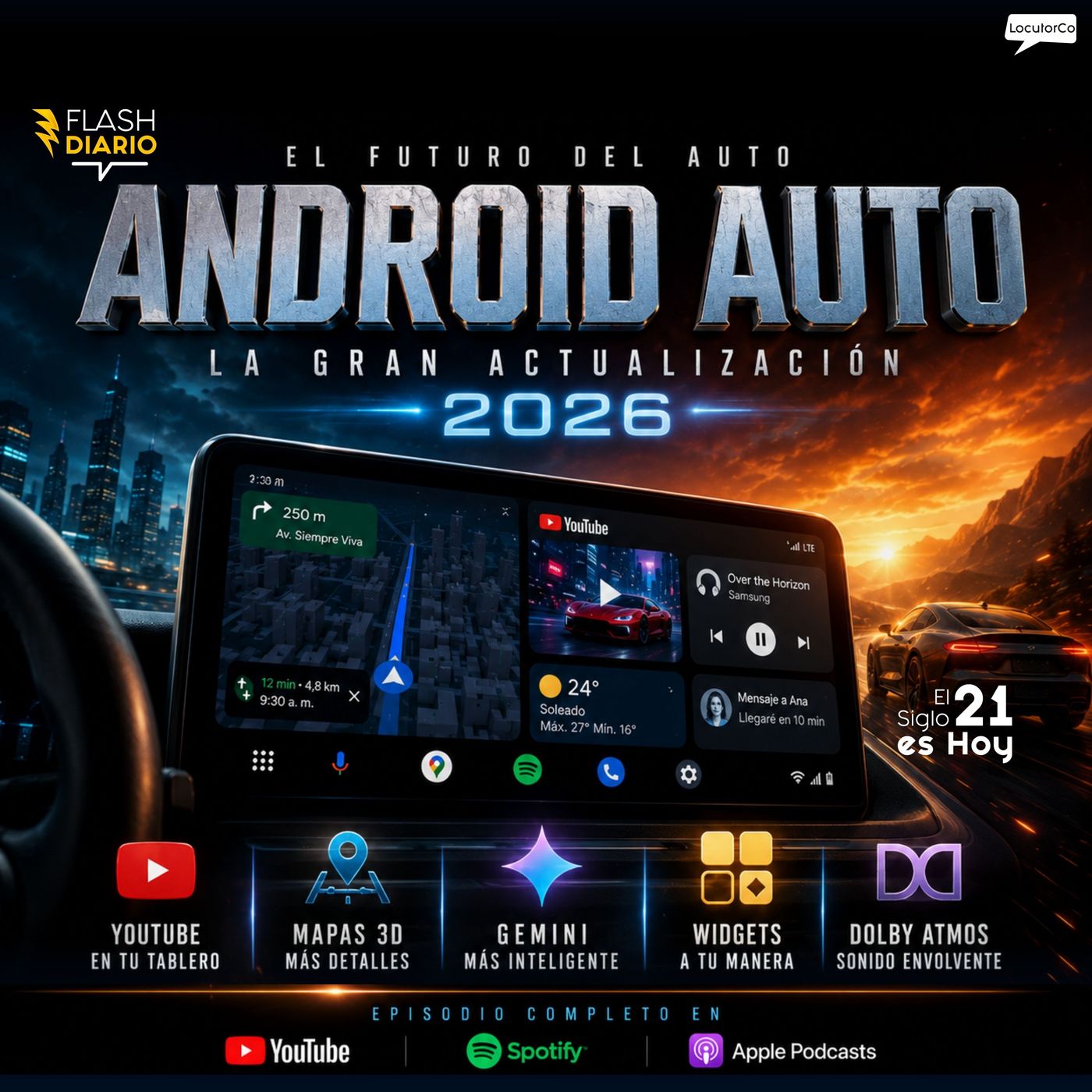 Android Auto cambia el tablero