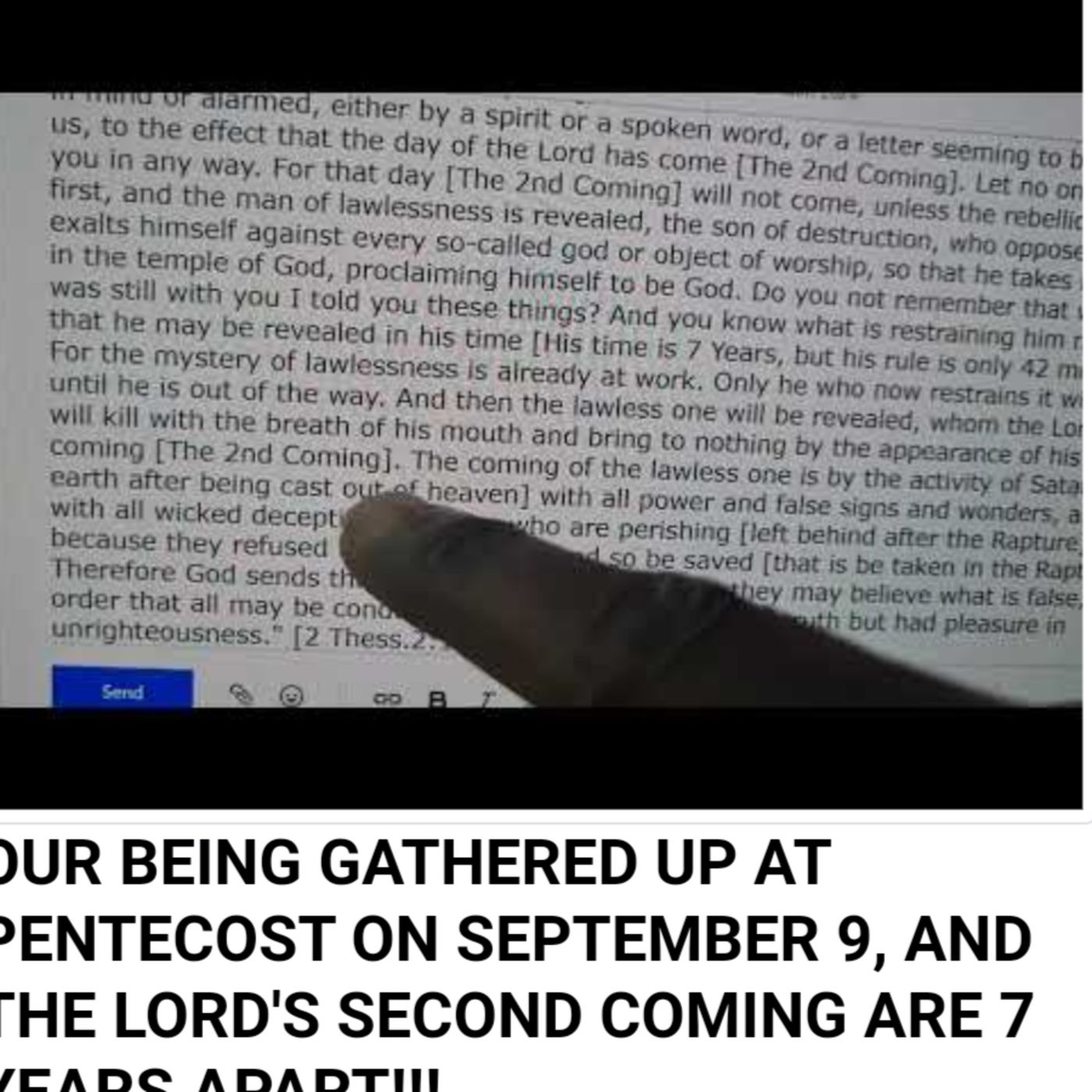 OUR BEING GATHERED UP AT PENTECOST ON SEPTEMBER 9, AND THE LORD'S SECOND COMING ARE 7 YEARS APART!!! episode artwork