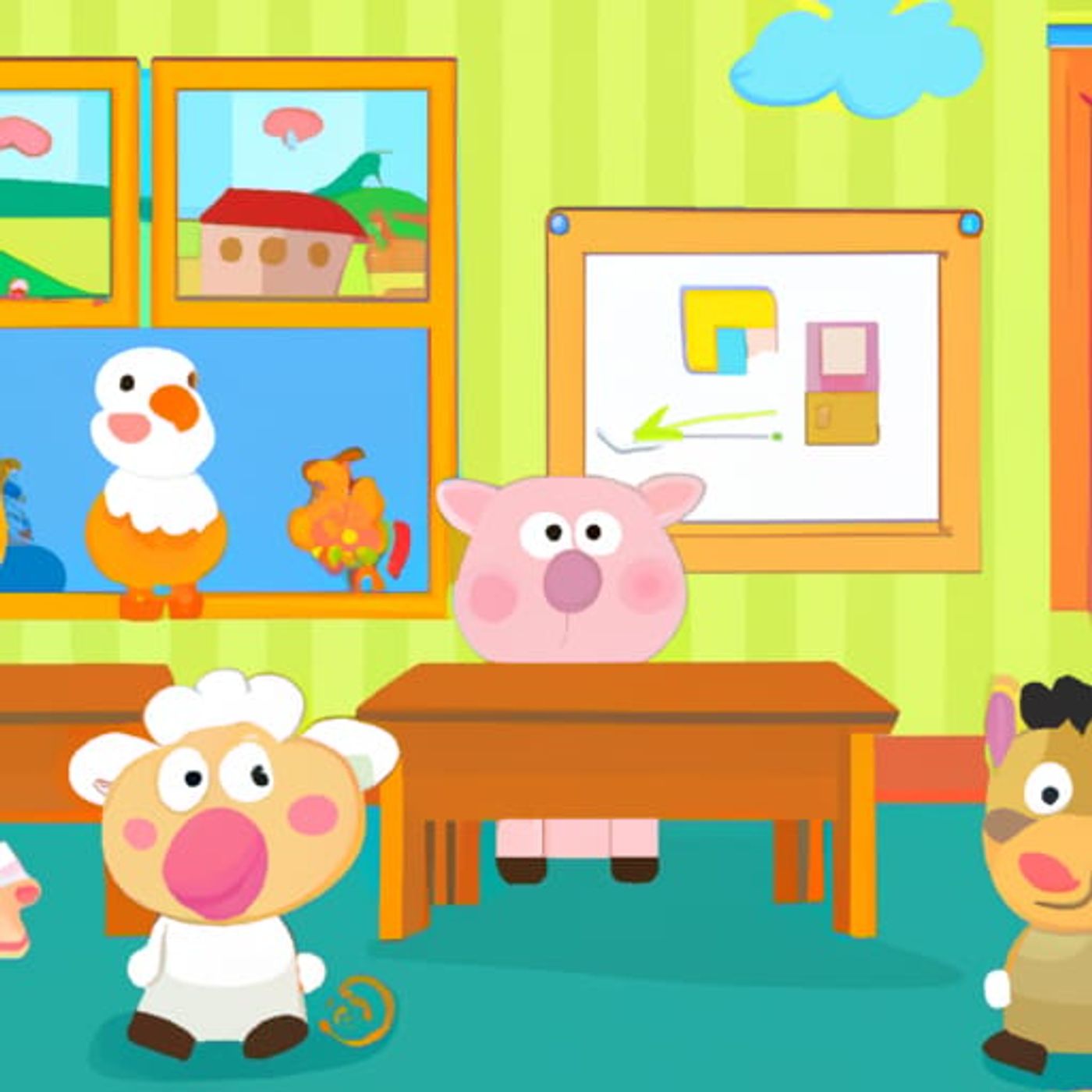De kleuterschool voor boerderijdieren | Verhalen Over Boerderijdieren episode artwork
