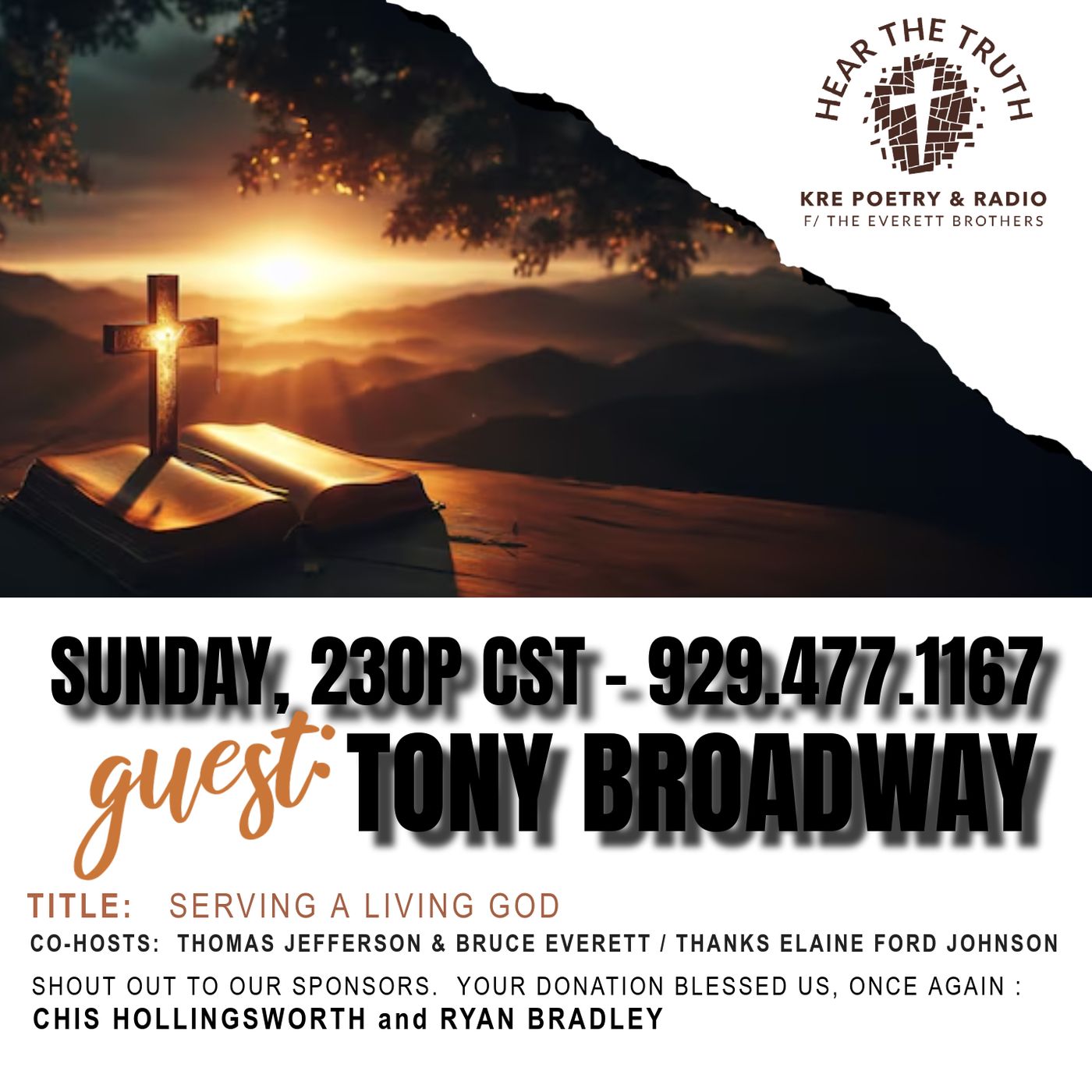 KRE POETRY AND RADIO - EP 97 (GUEST: TONY BROADWAY) episode artwork