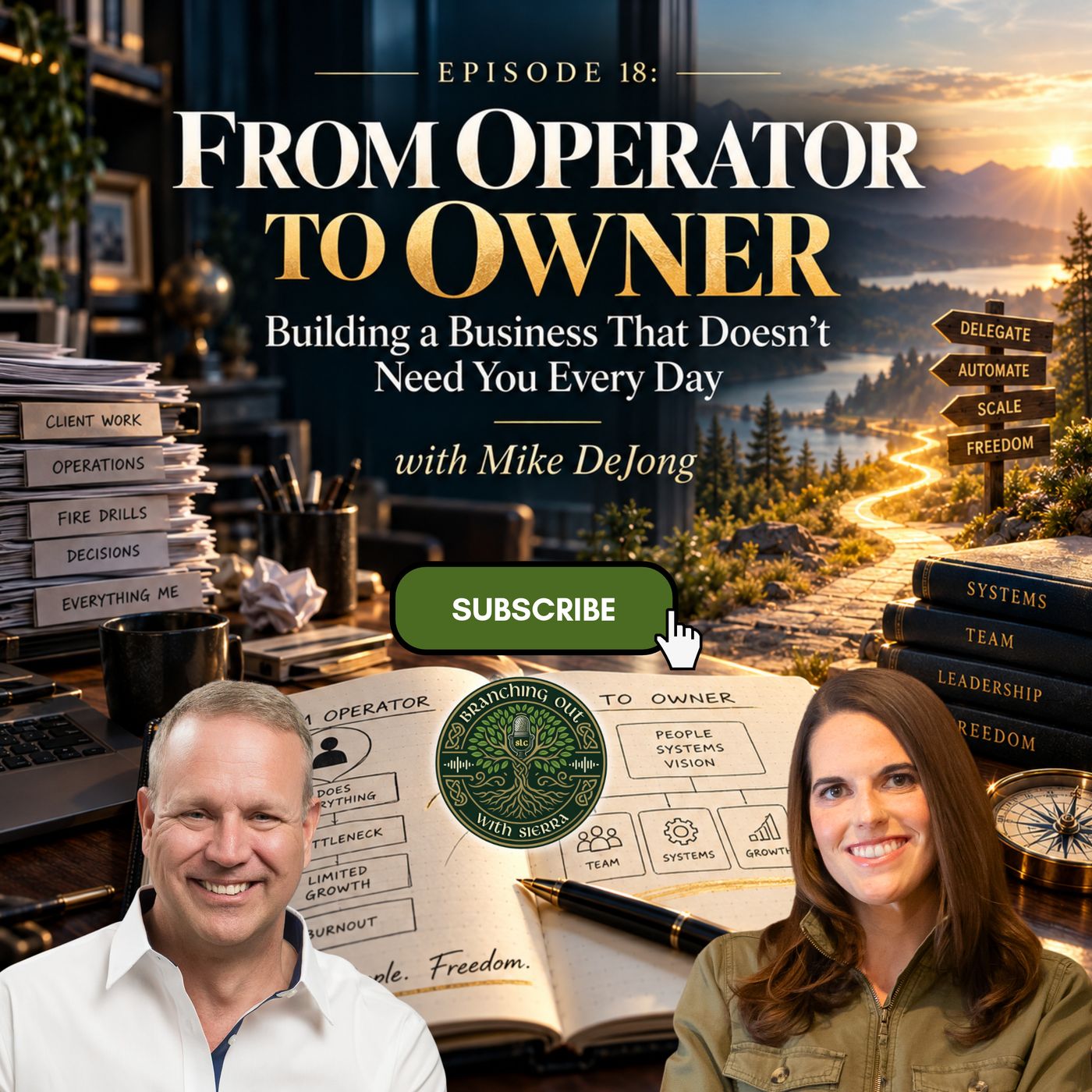 Episode 18: "From Operator to Owner: Building a Business That Doesn't Need You Every Day" with Mike DeJong episode artwork