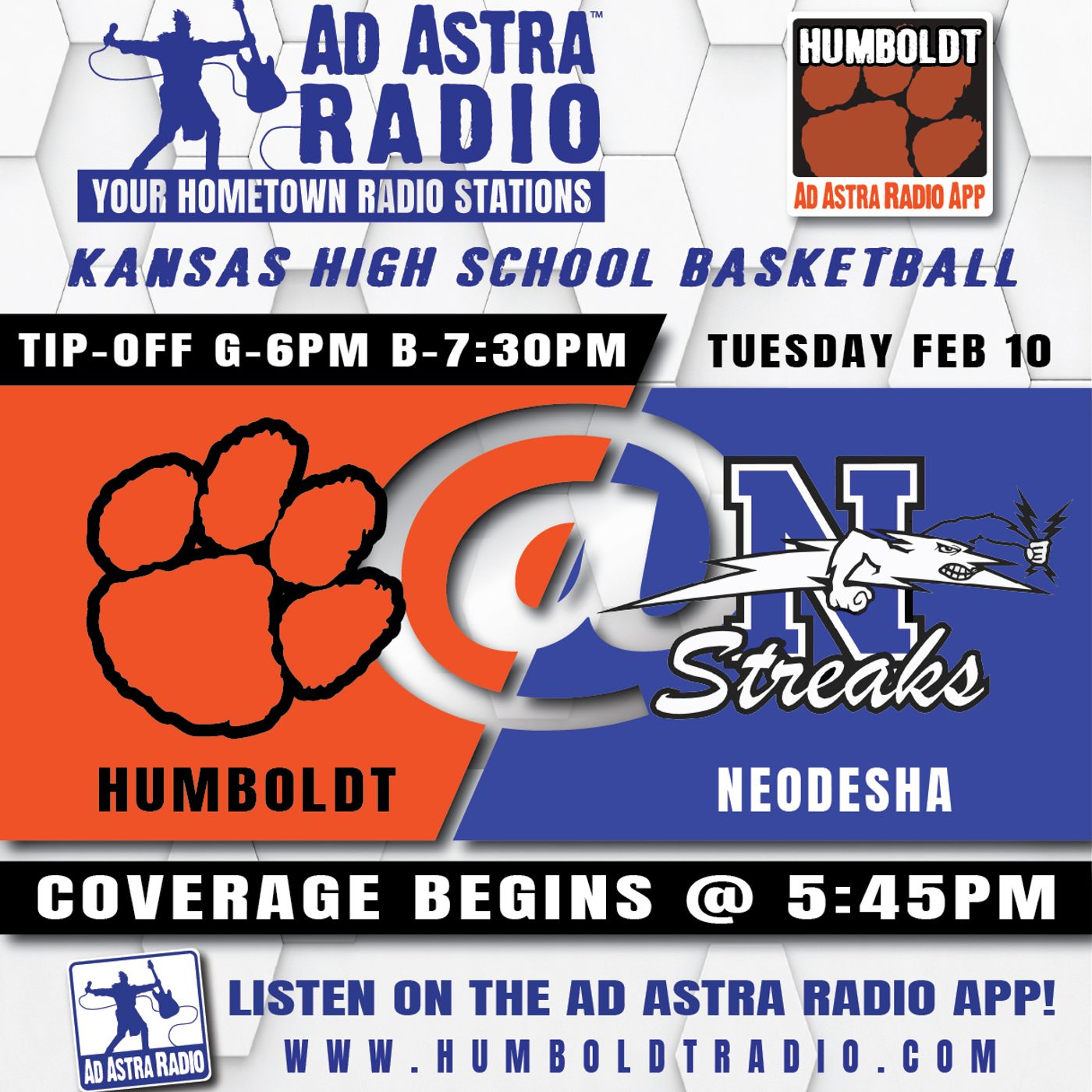 Humboldt Cubs at Neodesha Blue Streaks Boys High School Basketball (February 10, 2026) episode artwork